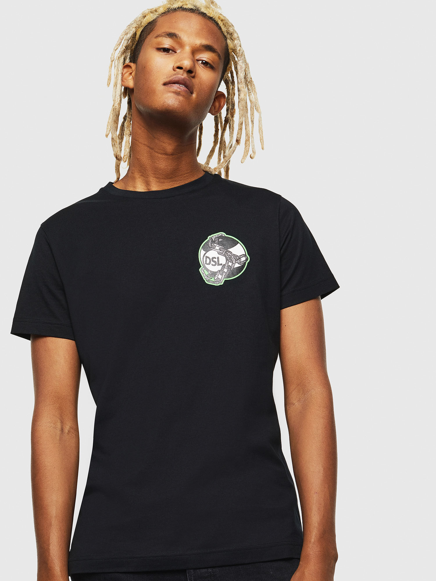 T DIEGO J10 Man T shirt with ball and chain print Diesel