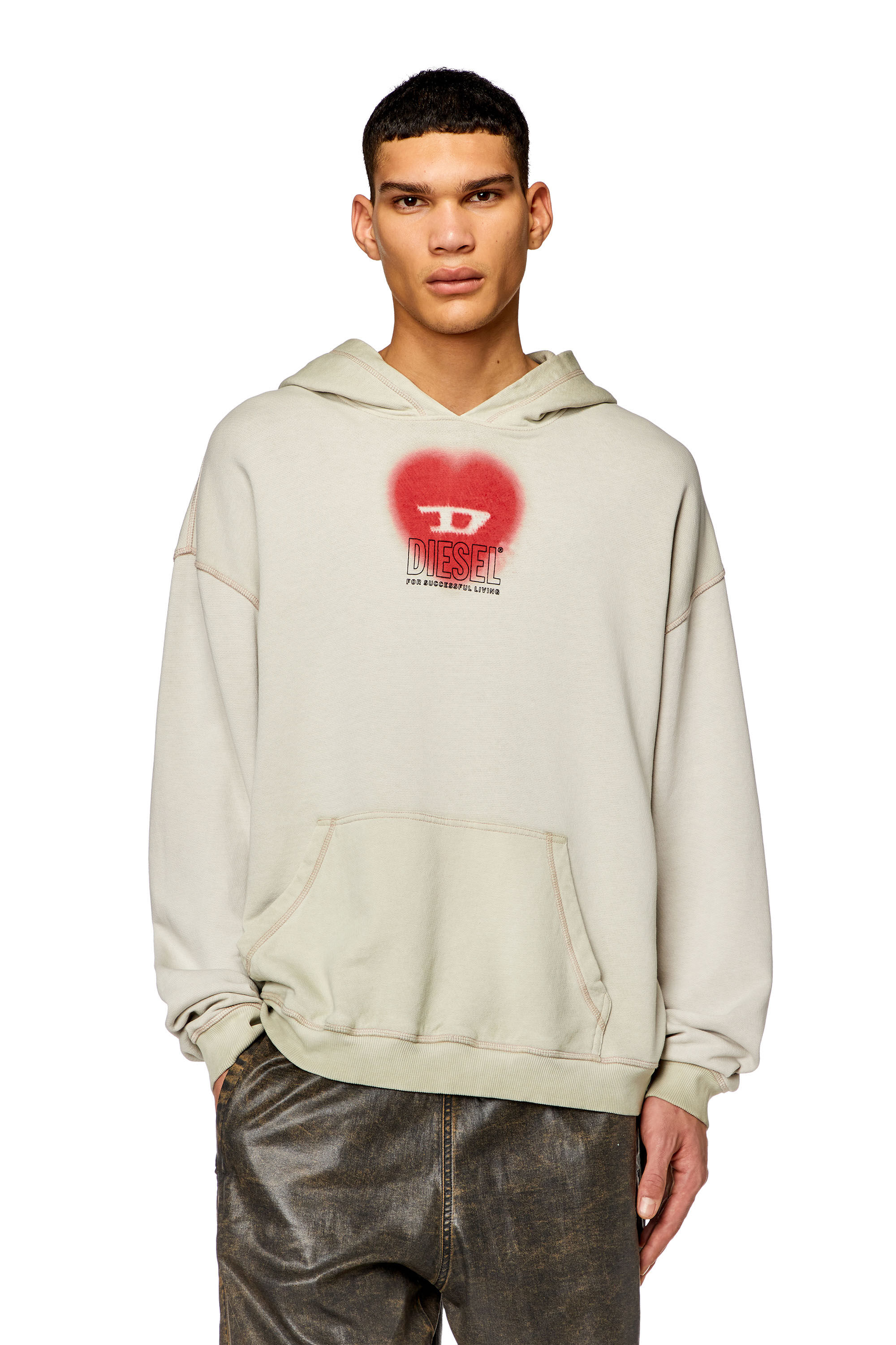 Heart print hoodie 2025