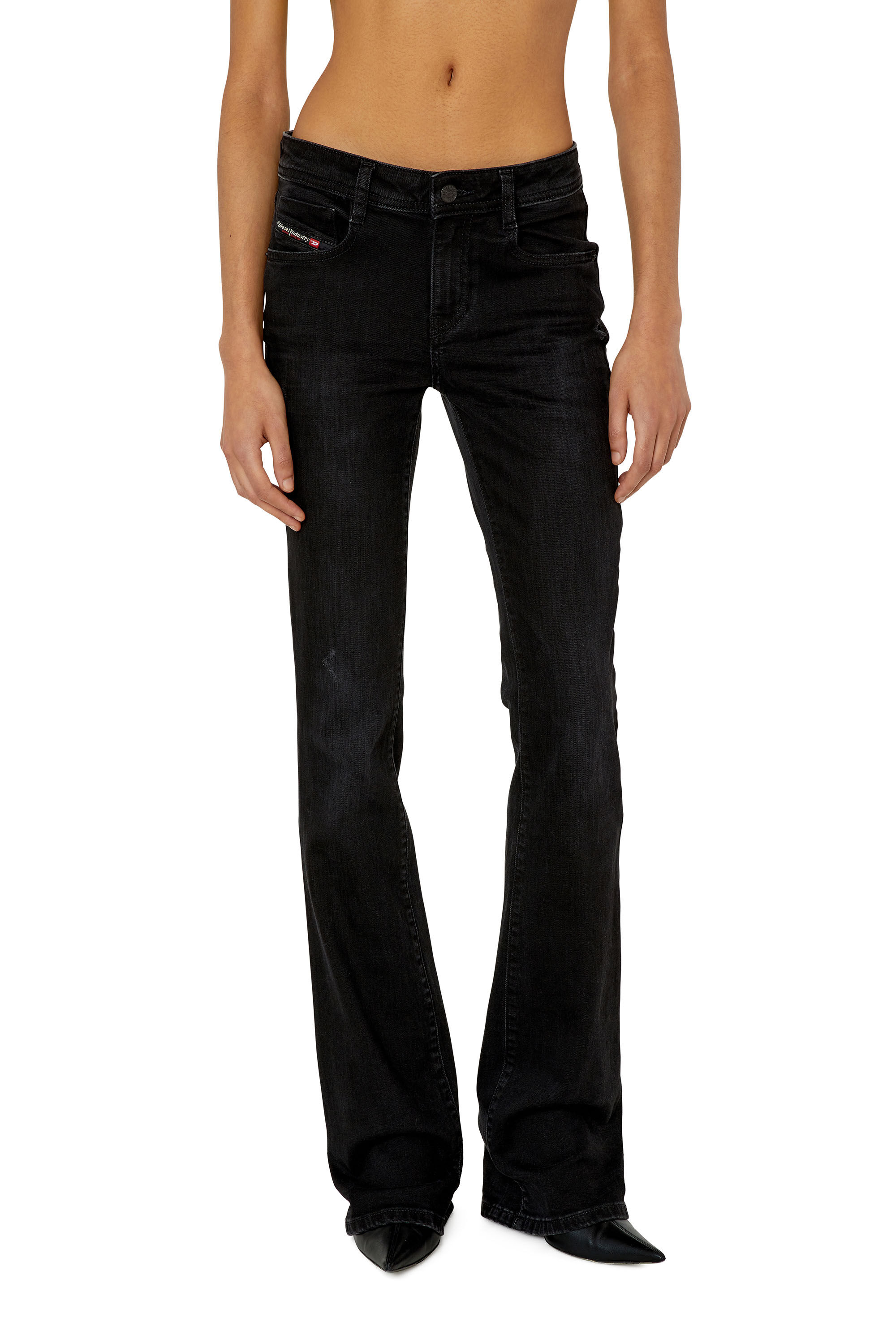 Diesel - 1969 D-Ebbey 0TFAS Bootcut and Flare Jeans, Negro/Gris oscuro - Image 3