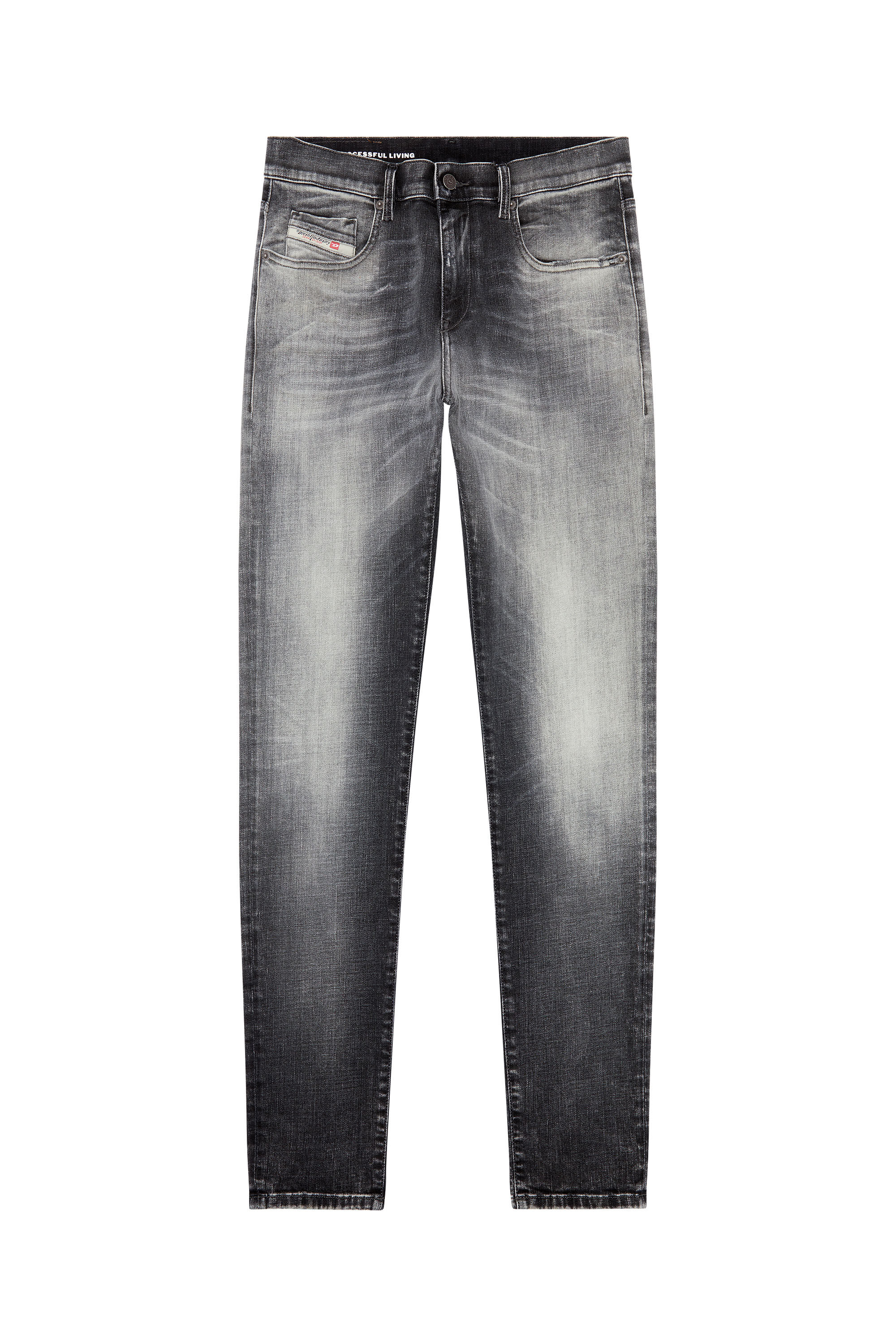 Diesel - Slim Jeans 2019 D-Strukt 09G88, Negro/Gris oscuro - Image 2
