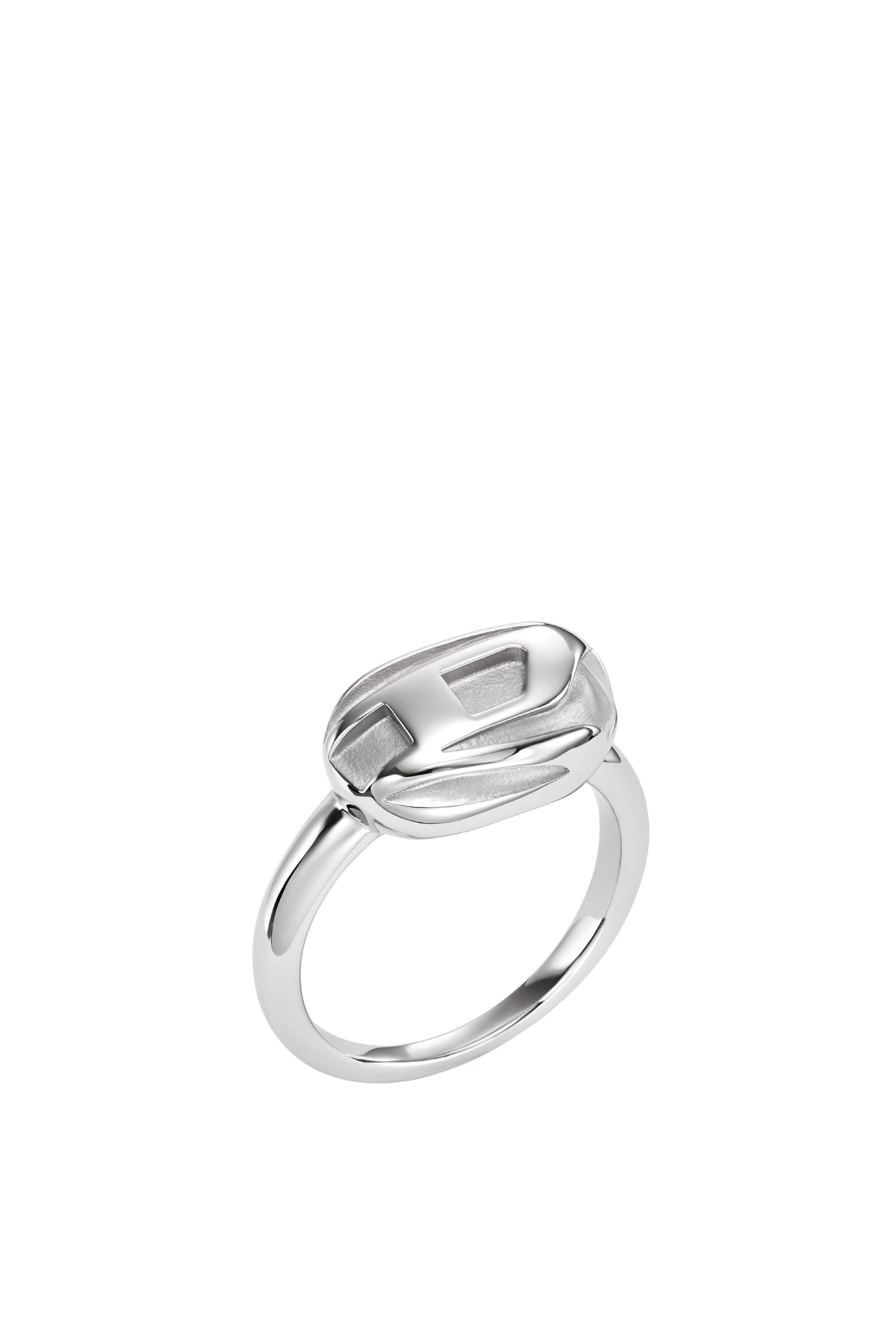 Men's Stainless steel signet ring | Silver | Diesel