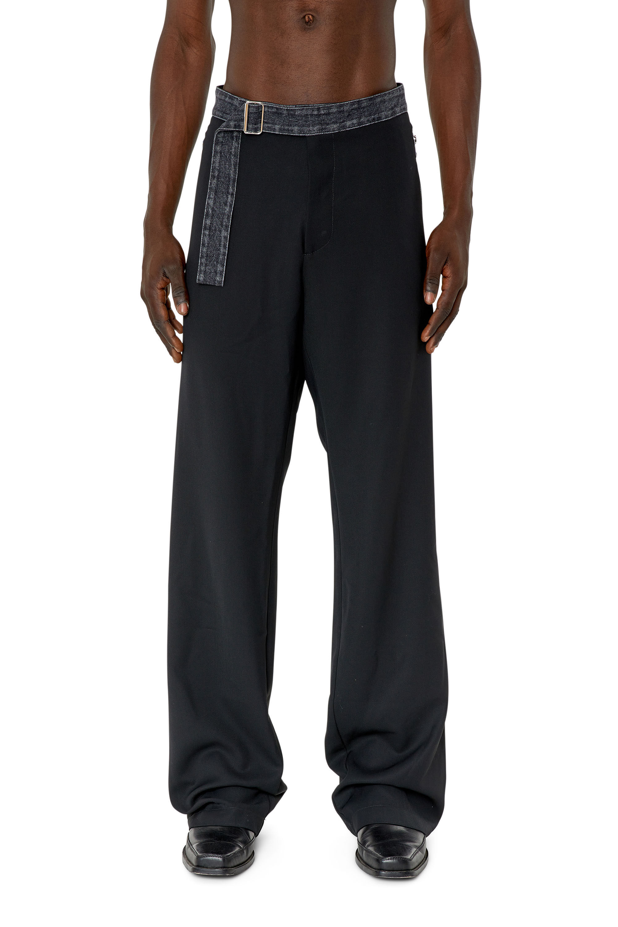 国内初の直営店 P-GOLD-A Man: Wool pants with denim waistband | Diesel パンツ