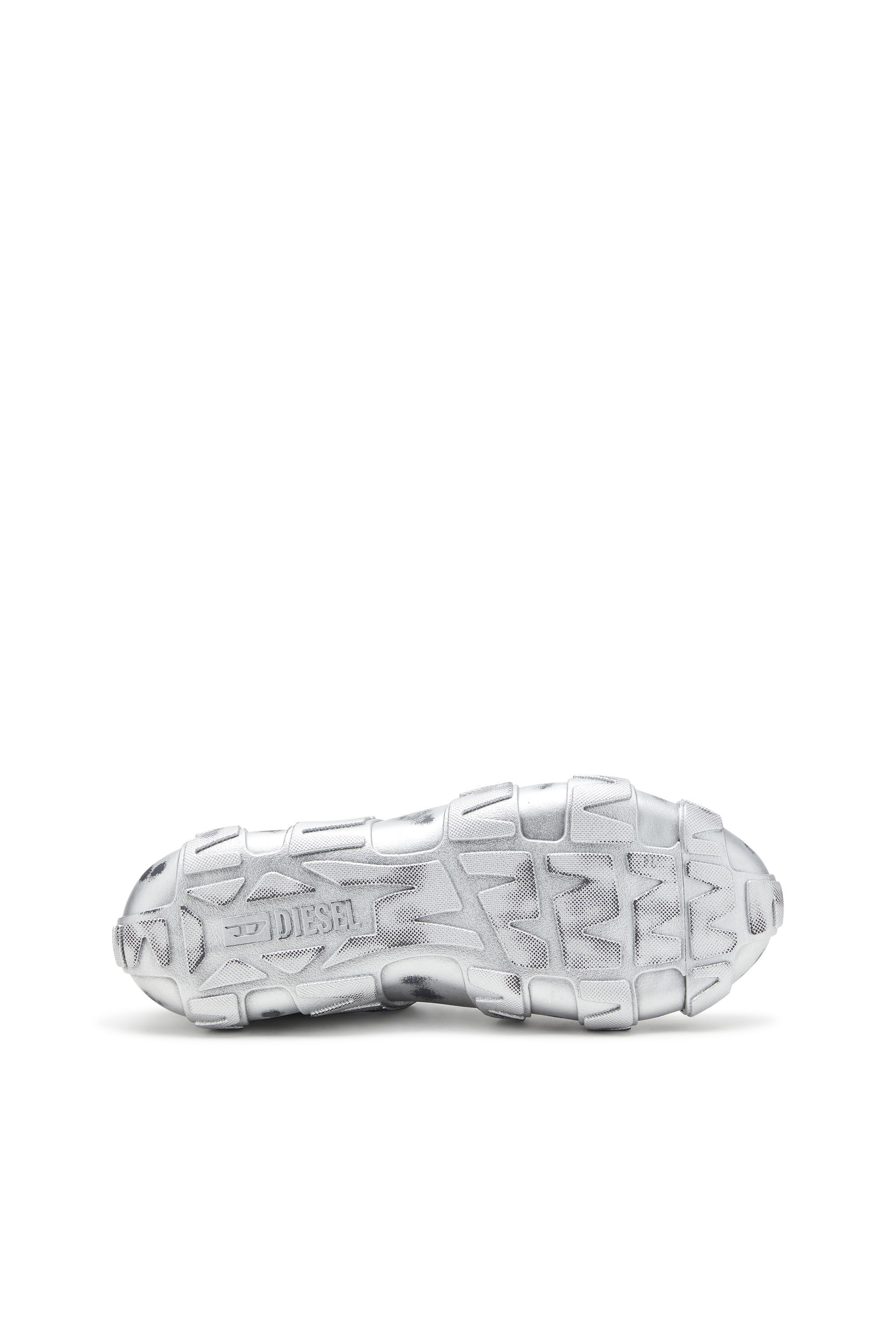 Diesel - S-D-GRIFFE LOW, Deportivas metálicas de malla y PU Hombre in Plateado - 5