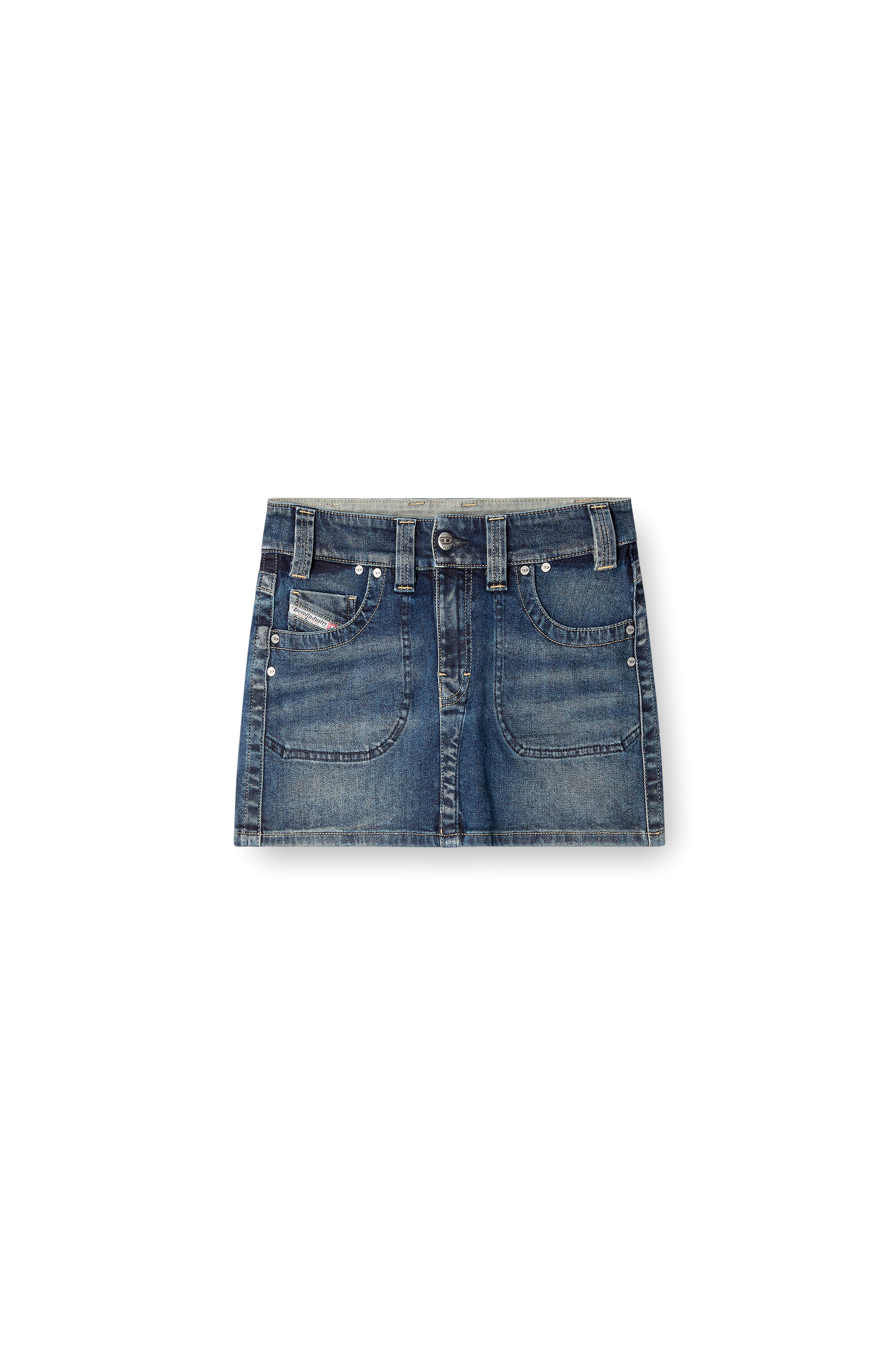 Diesel - DE-RAGO-RE, Minifalda en Rehab denim Mujer in Azul marino - 2