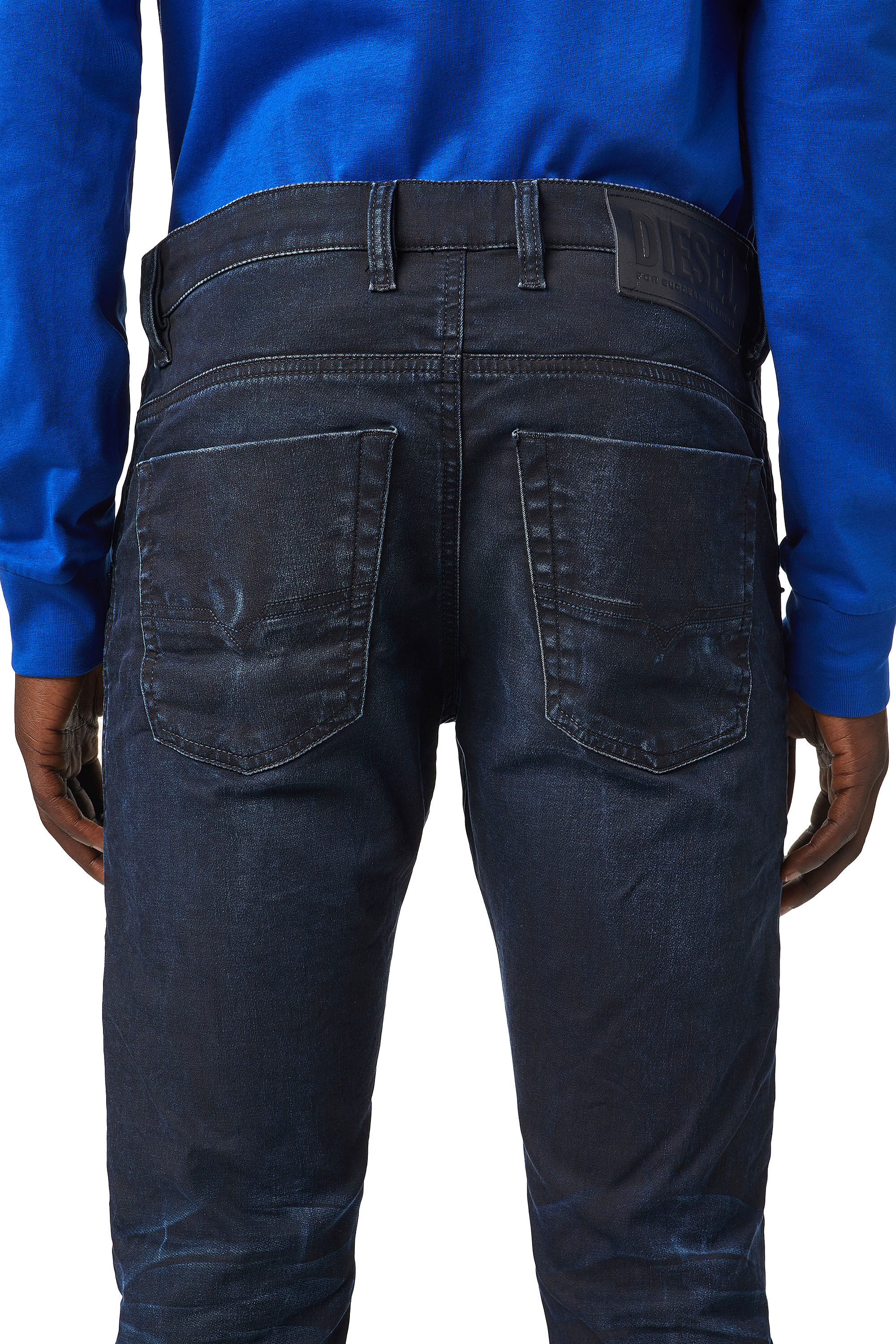 KROOLEY-Y-NE: Tapered Dark blue Jeans | Diesel