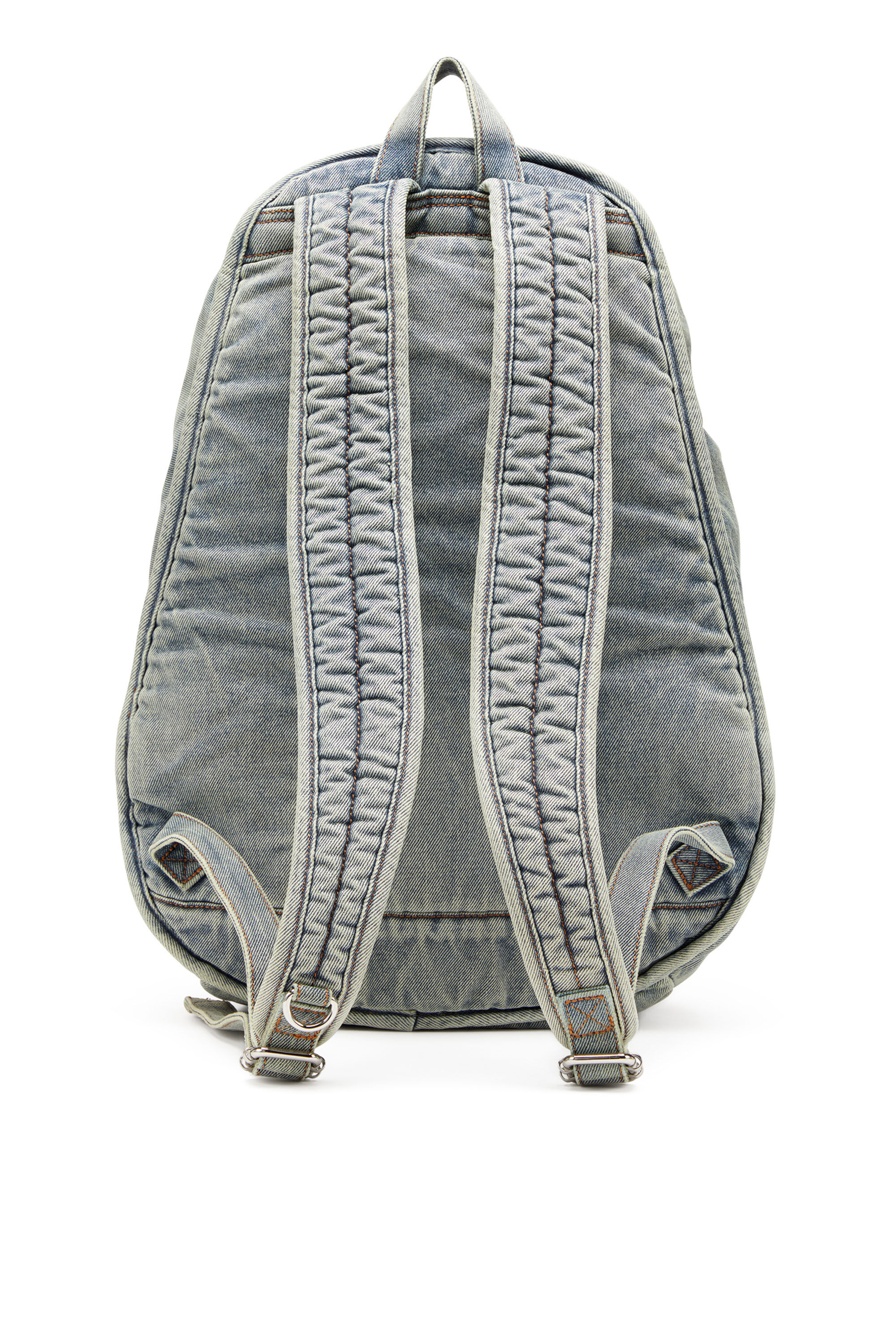 Diesel - RAVE BACKPACK, Rave-Mochila de denim solarizado Hombre in Azul marino - 3