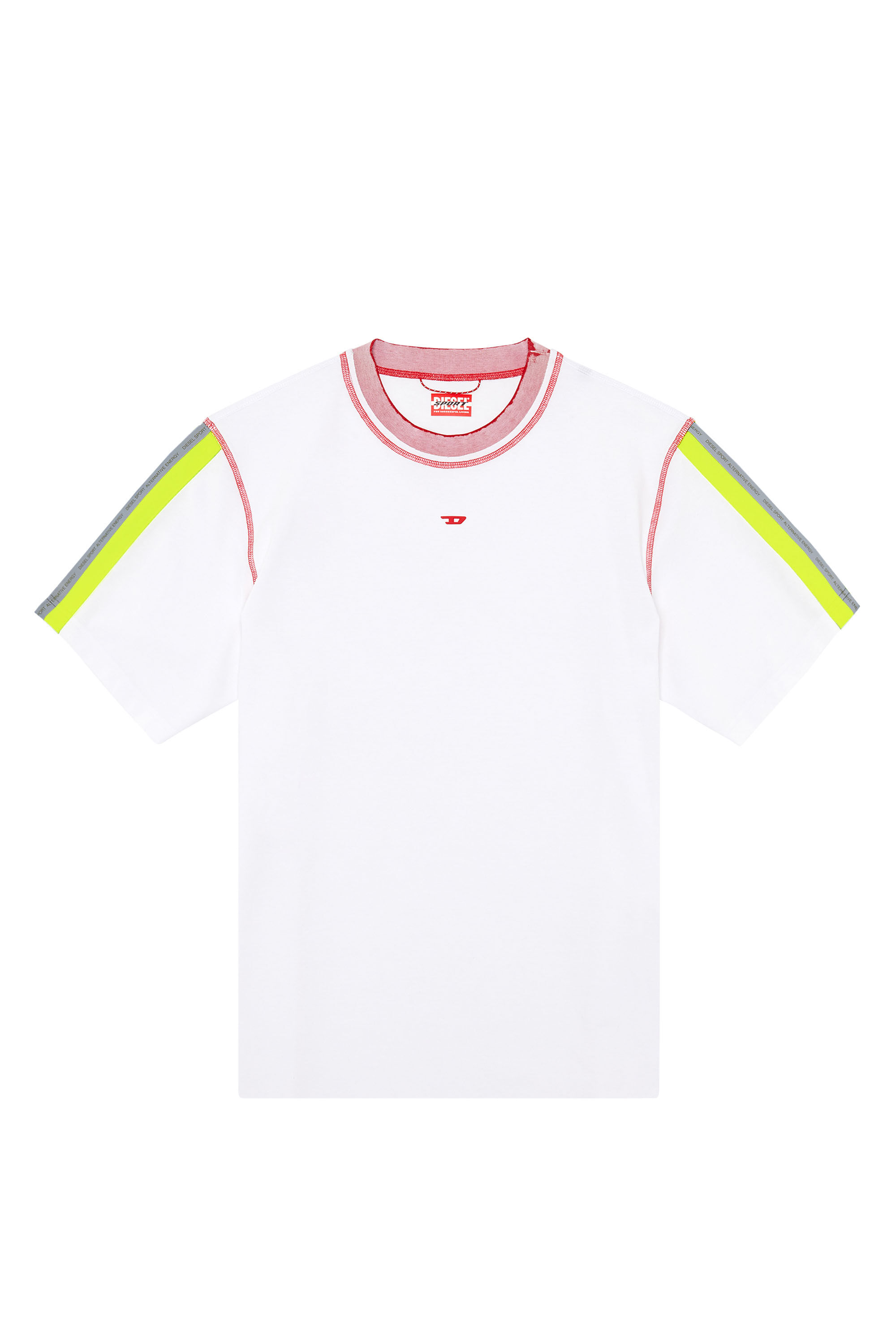 Diesel - AMTEE-NILO-HT03, Man T-shirt with reflective bands in Multicolor - Image 2