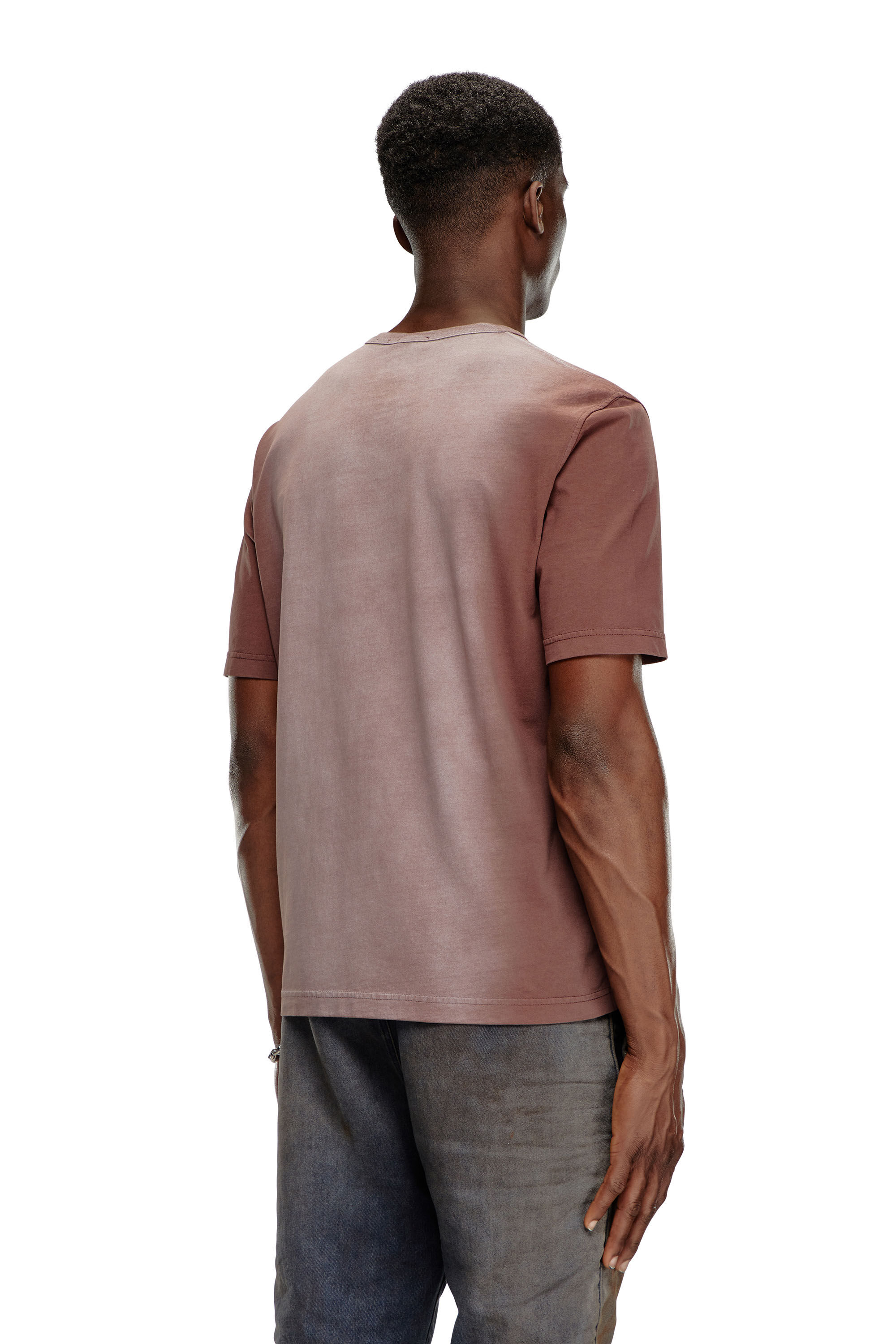 Men's T-shirt in sprayed cotton jersey | Brown | Diesel