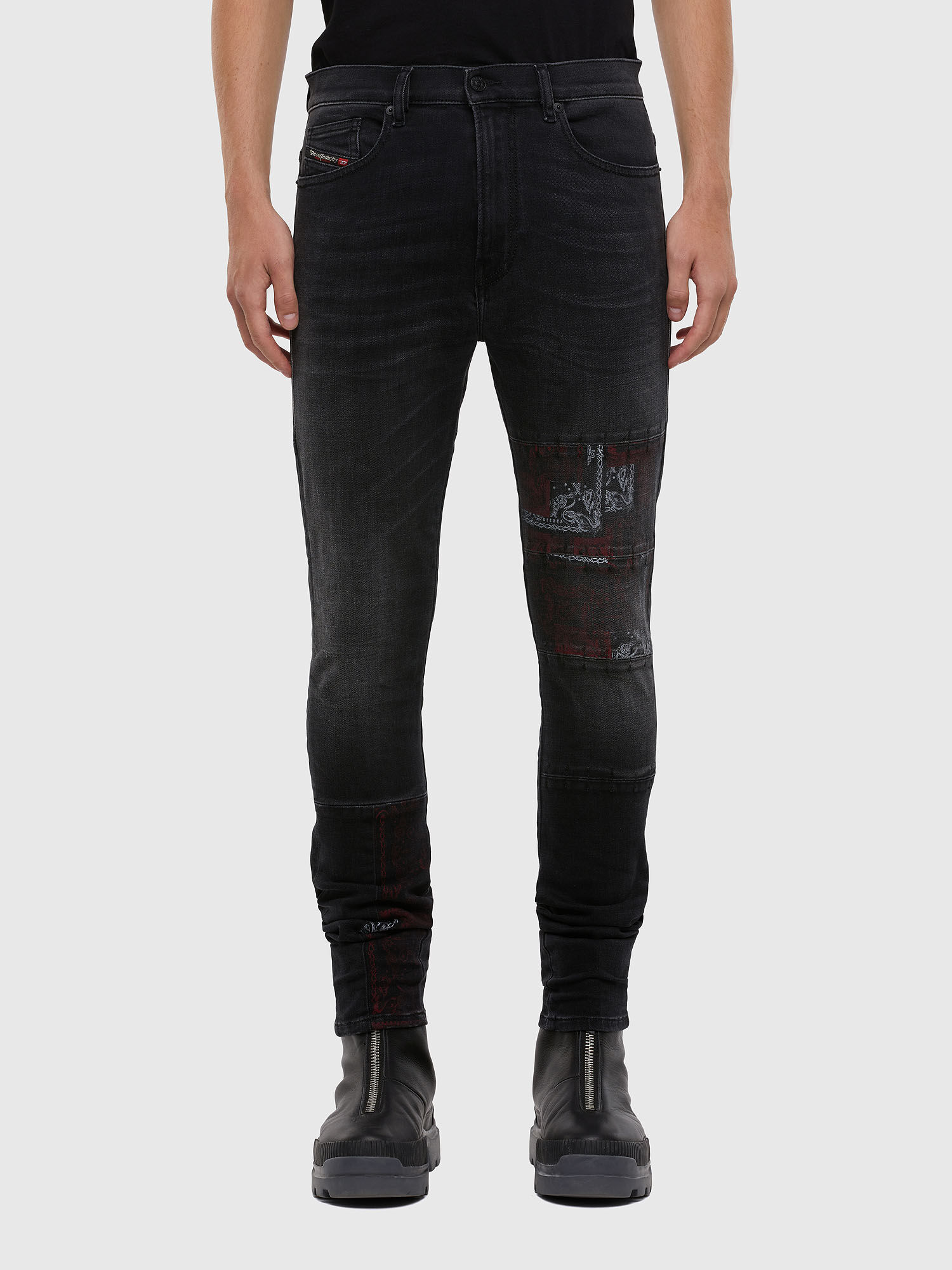 Diesel - D-Amny Skinny Jeans 009KS, Black/Dark Grey - Image 2