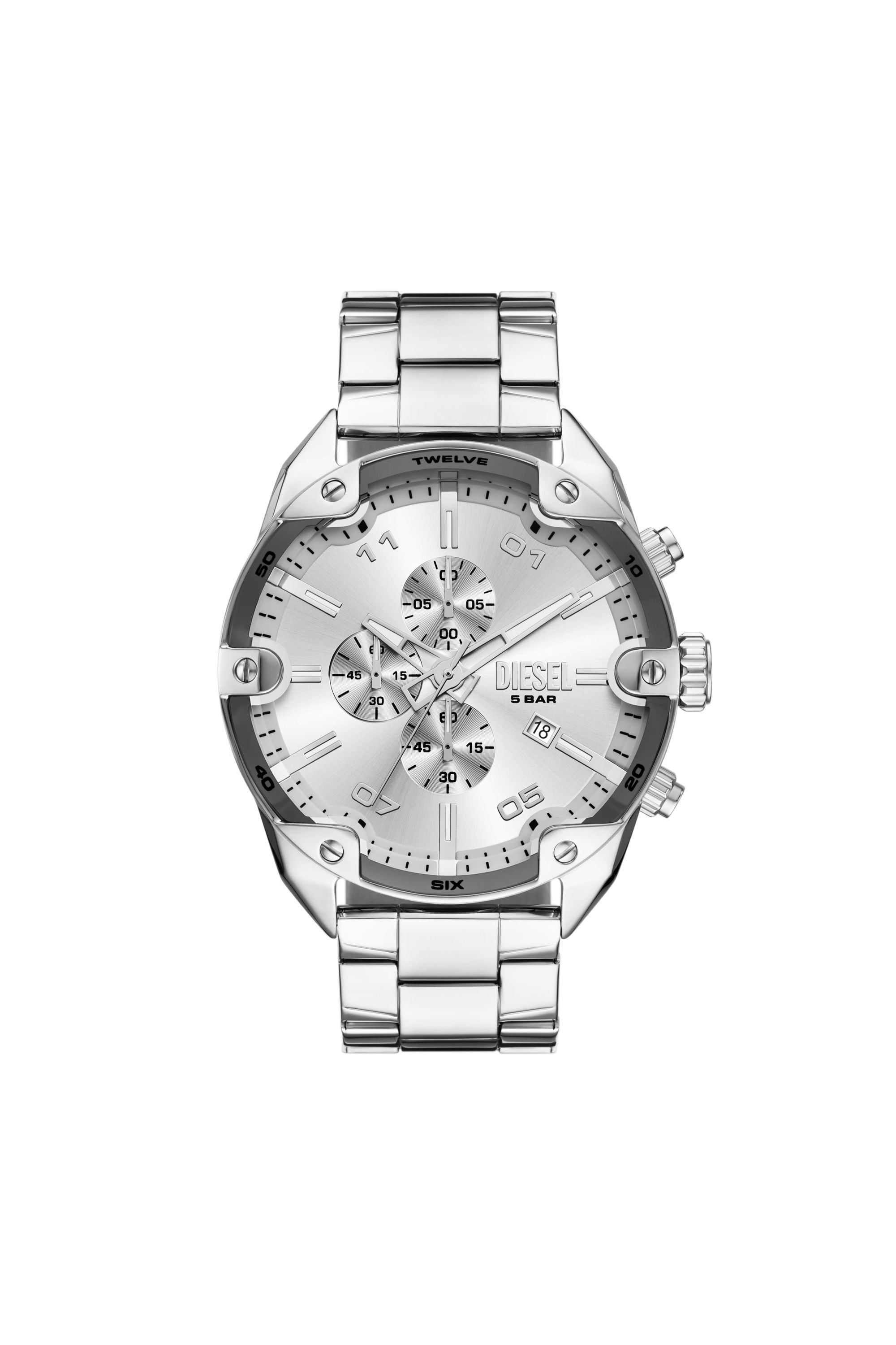 Men's Diesel Spiked Chronograph Stainless Steel Watch