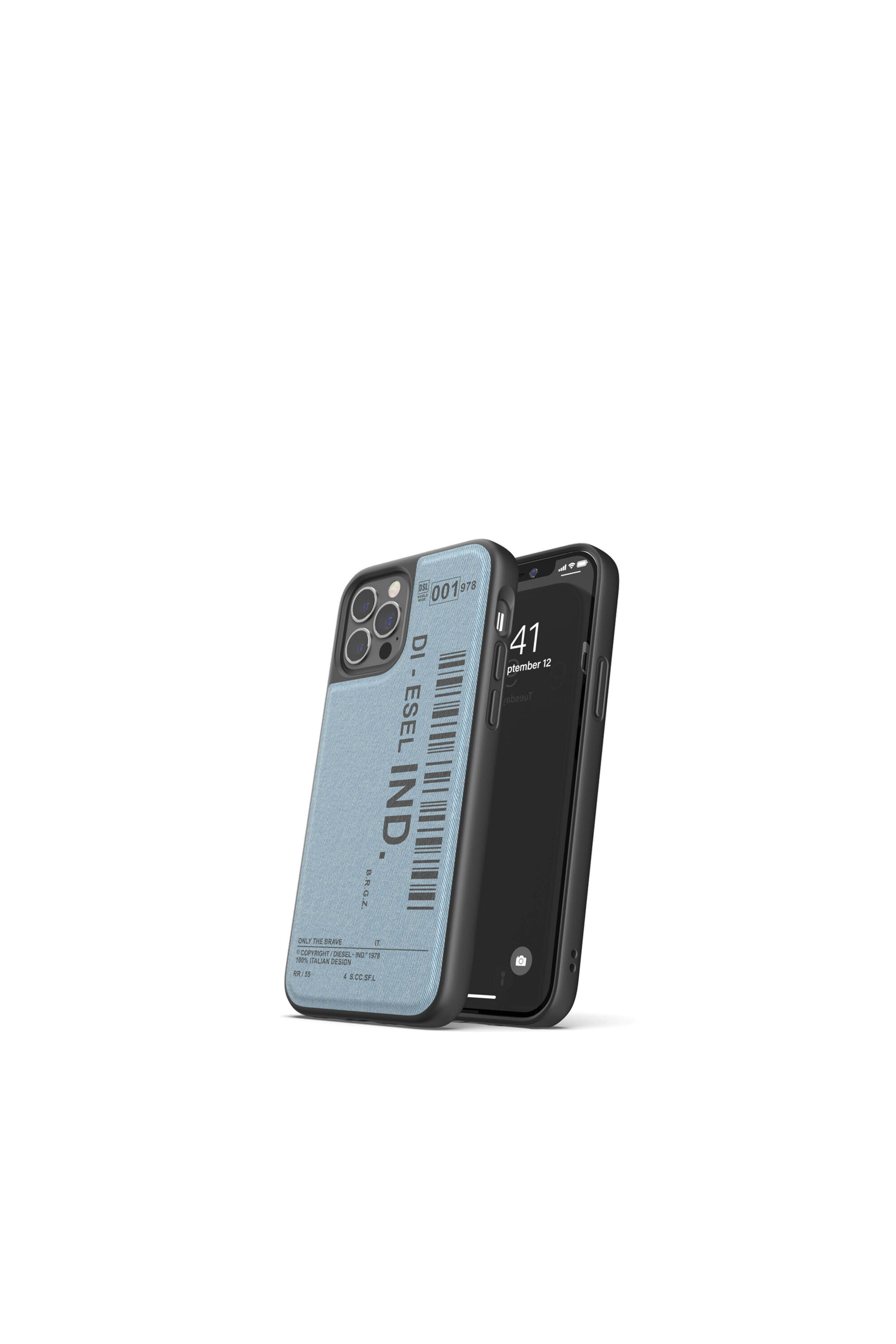 Diesel - 42543 STANDARD CASE, Funda moldeada en tejido vaquero por iPhone 12 pro Unisex in Azul marino - 3