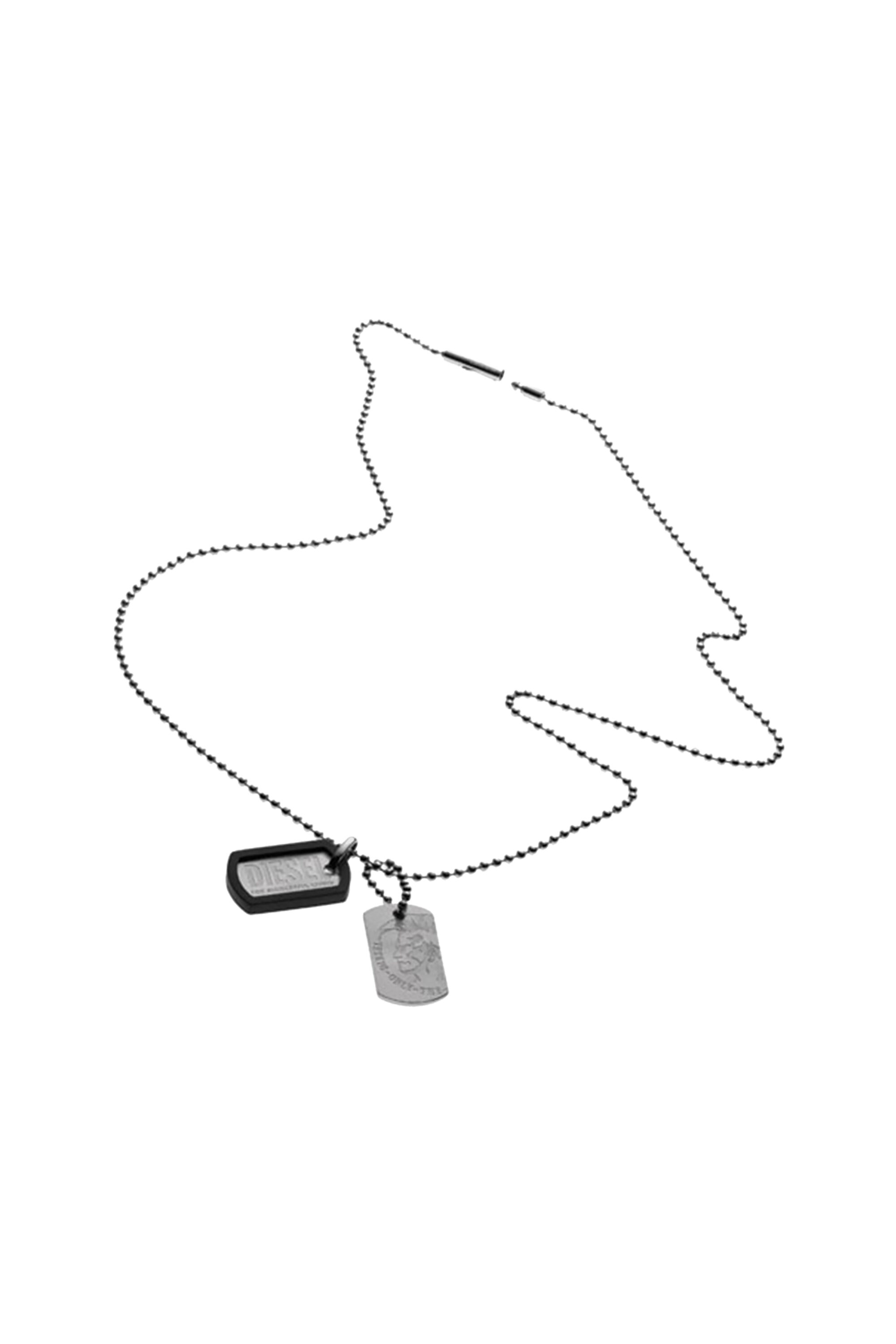 Diesel - DX0202, Man's Stainless steel double dog tag necklace in Silver - 1