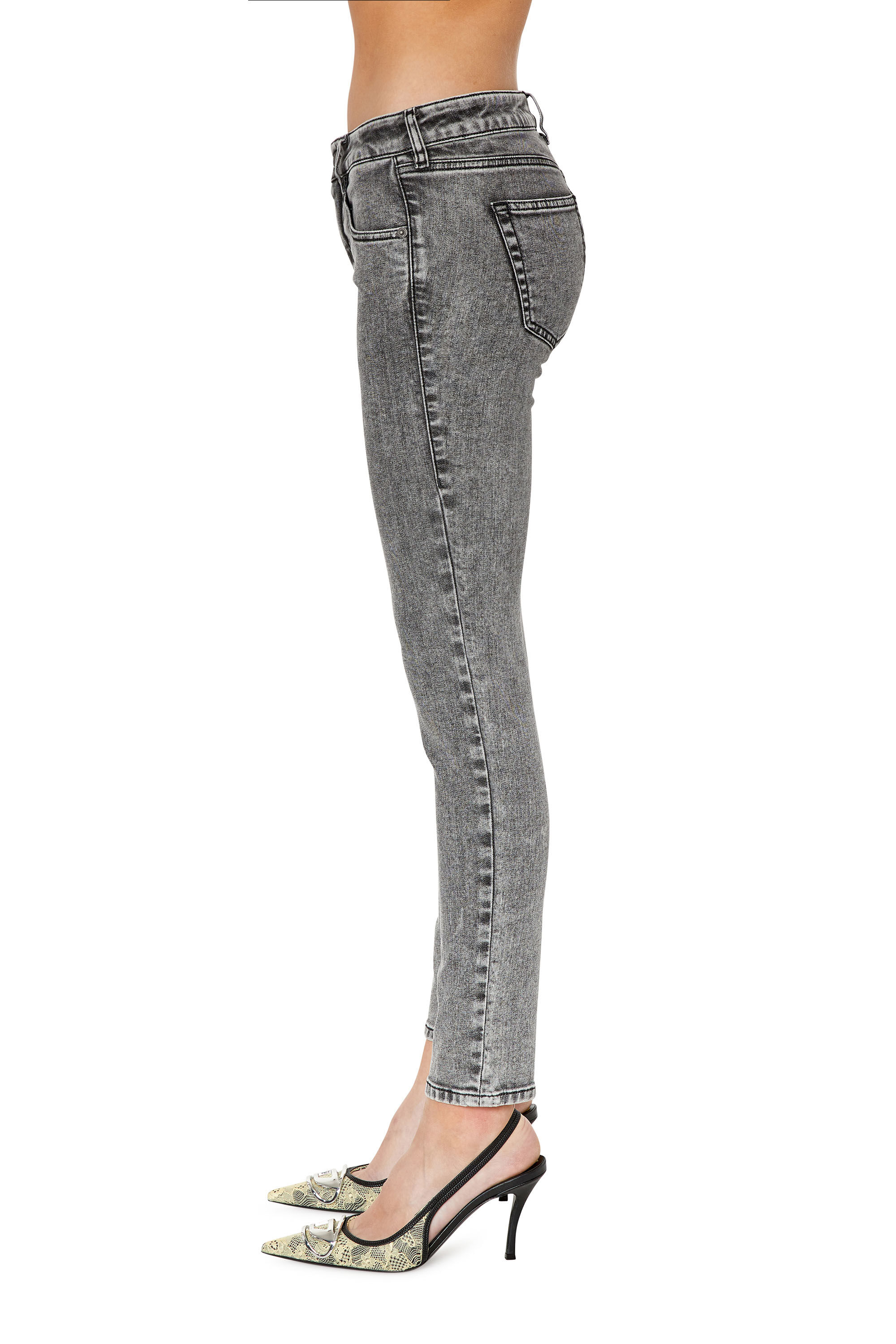 Diesel - Slim D-Ollies JoggJeans® 09E99, Black/Dark grey - Image 6