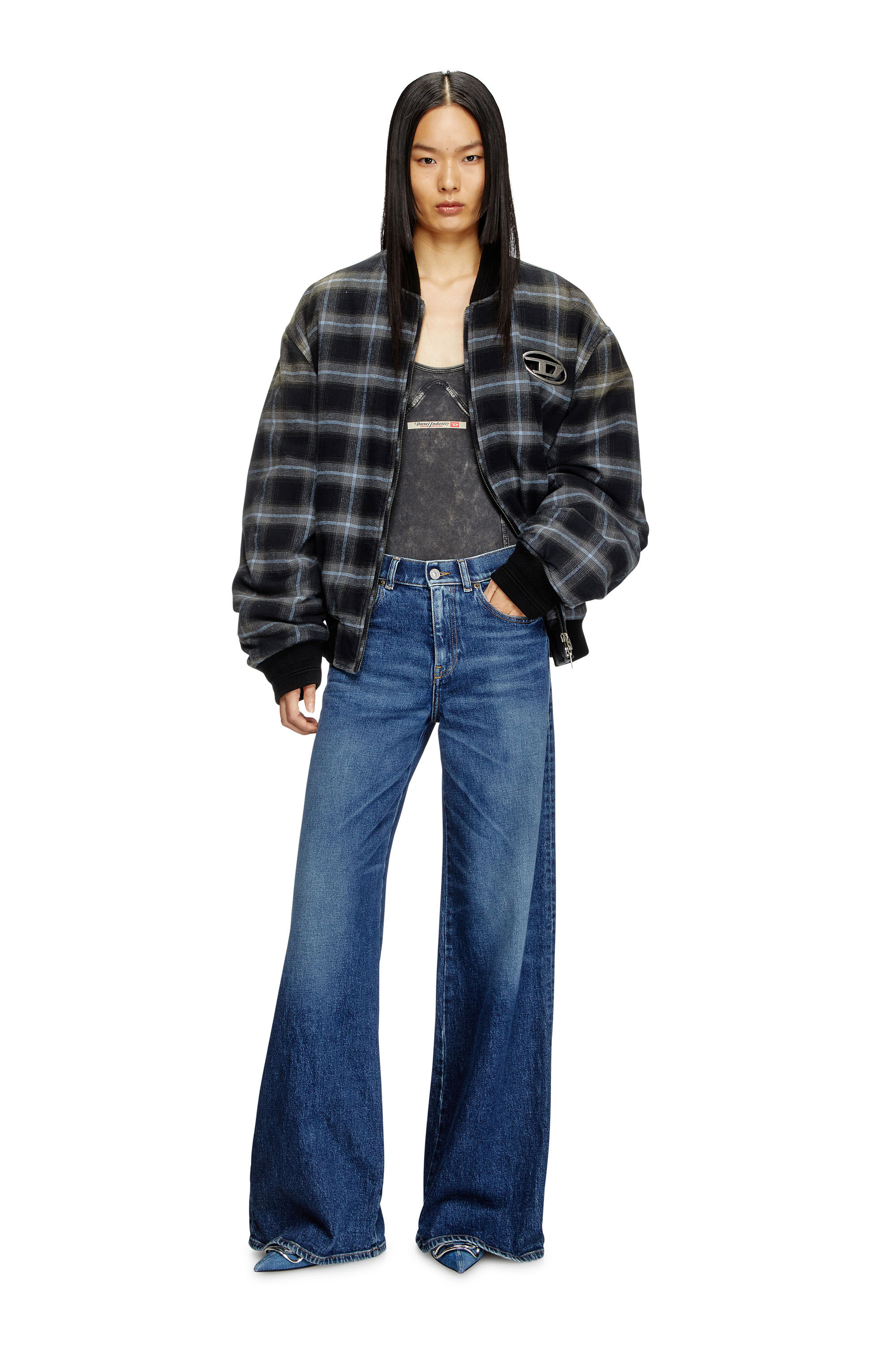 Diesel - Flare Jeans 1978 D-Akemi 09L21 Mujer, Azul Oscuro - 1