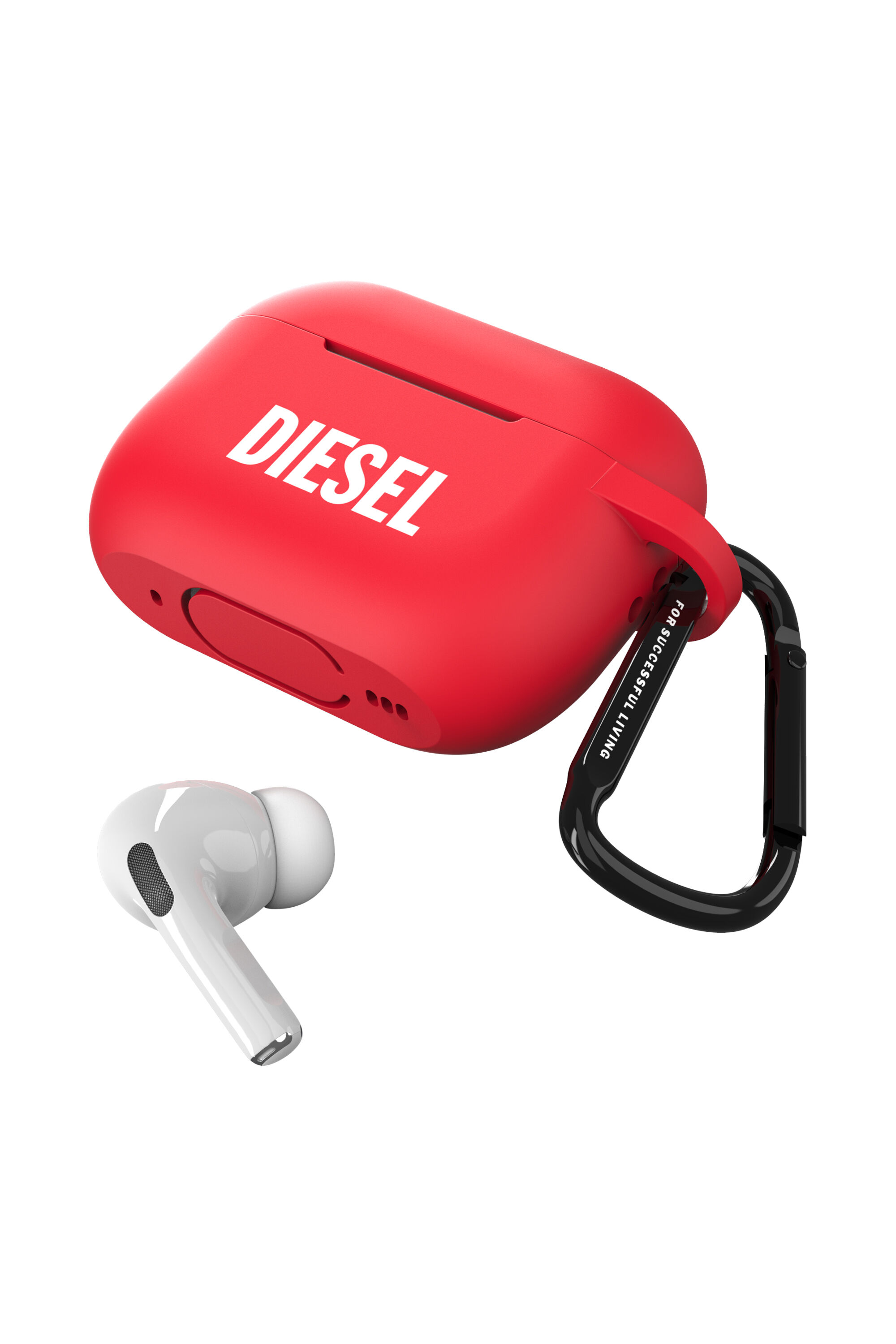 Diesel - 52956 AIRPOD CASE, Estuche de silicona por airpods Pro/Pro 2 Unisex in Rojo - 4