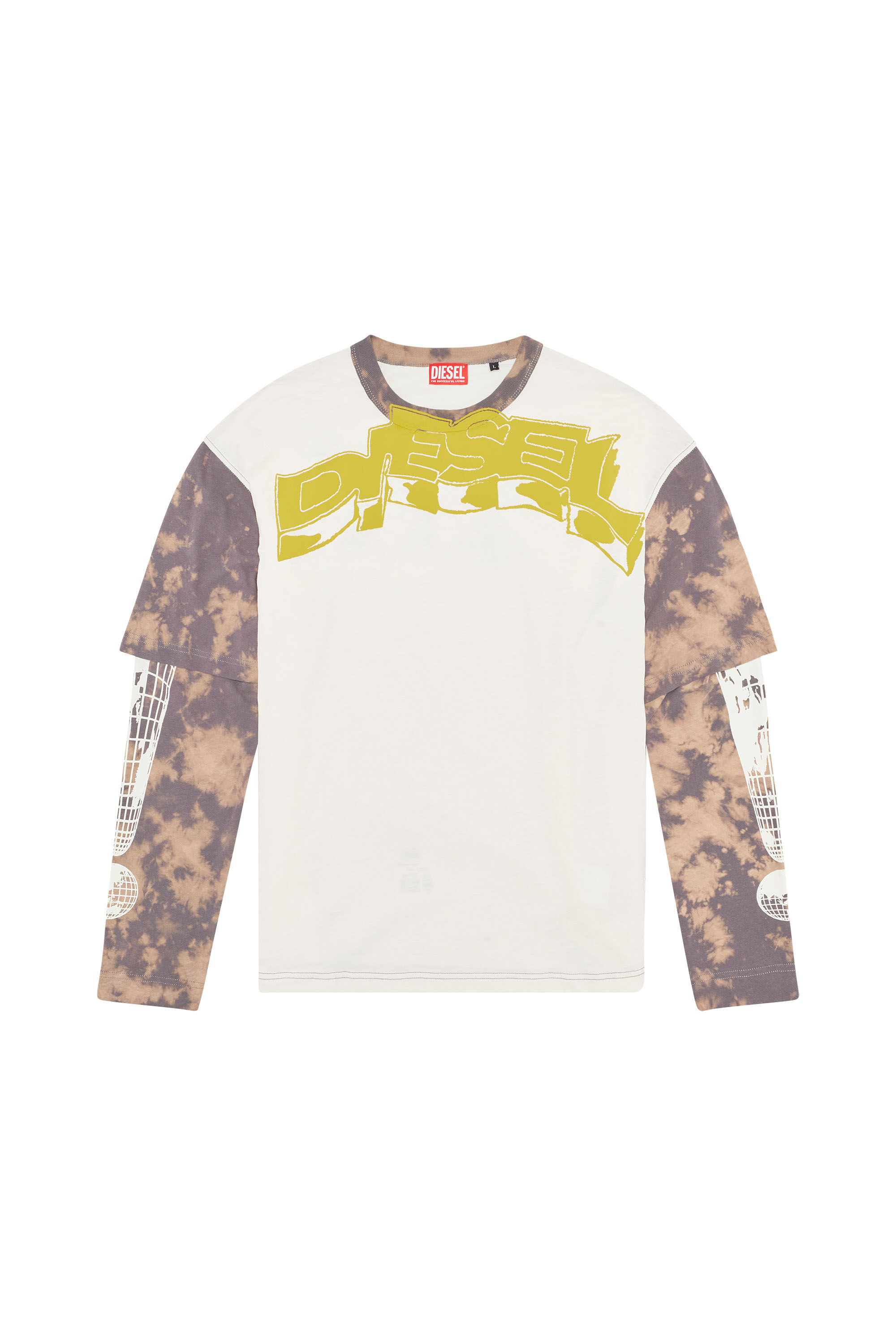 Men's T-shirt with marbled sleeves | T-WESHER Diesel