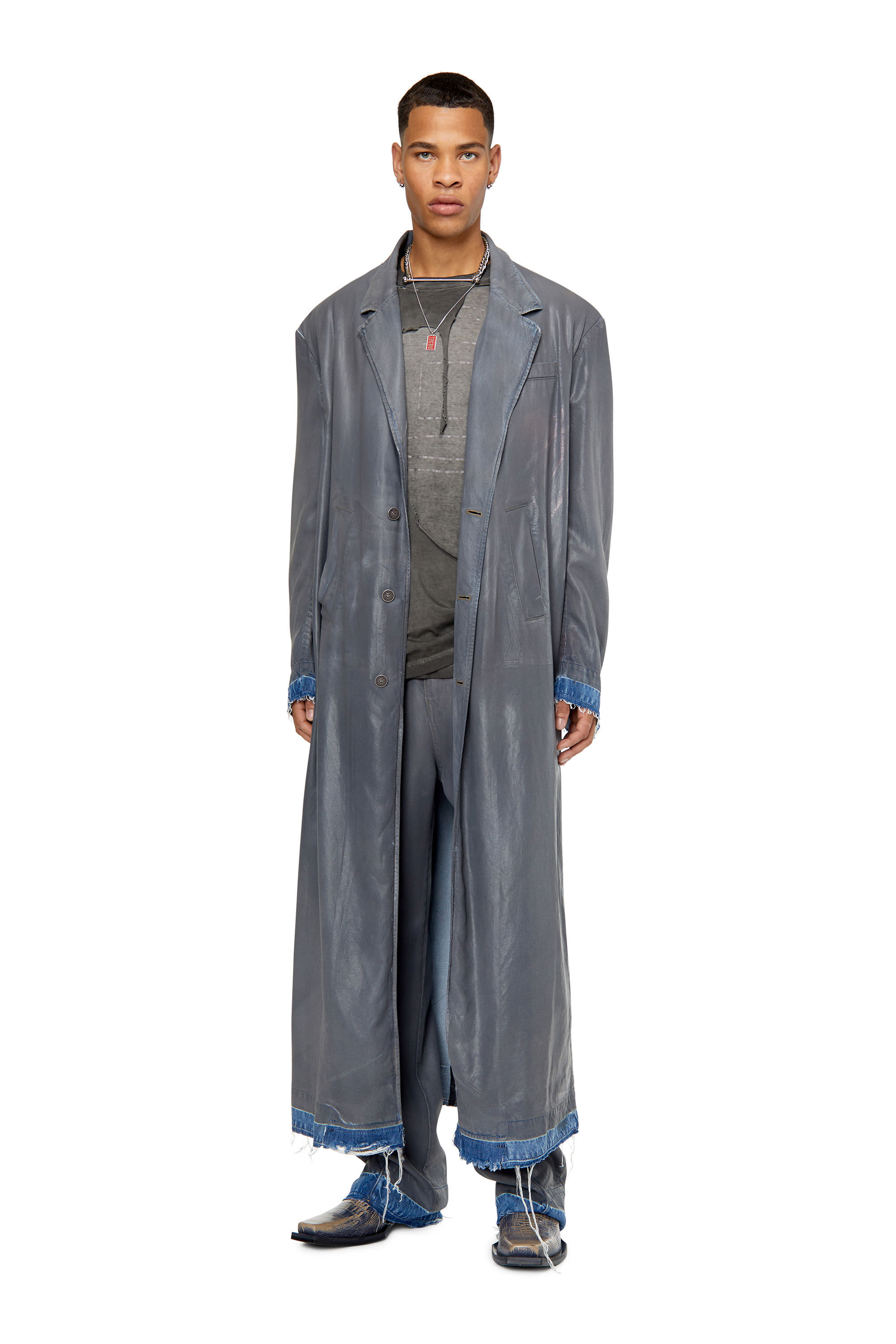 Diesel - D-Chino-Work 0LICK Straight Jeans, Grey - Image 1