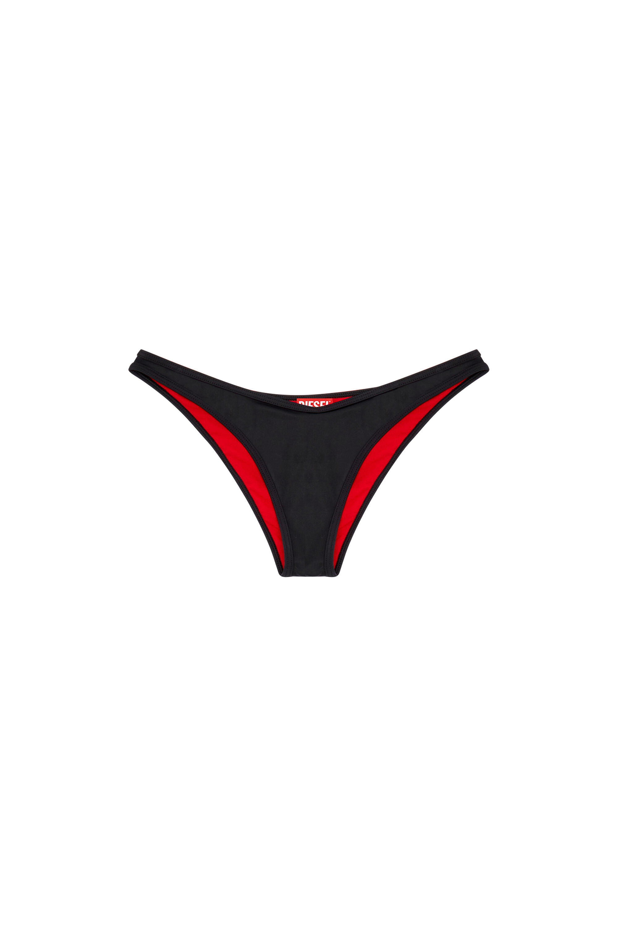 Women's Bikini bottoms with oversized logo | Black | Diesel