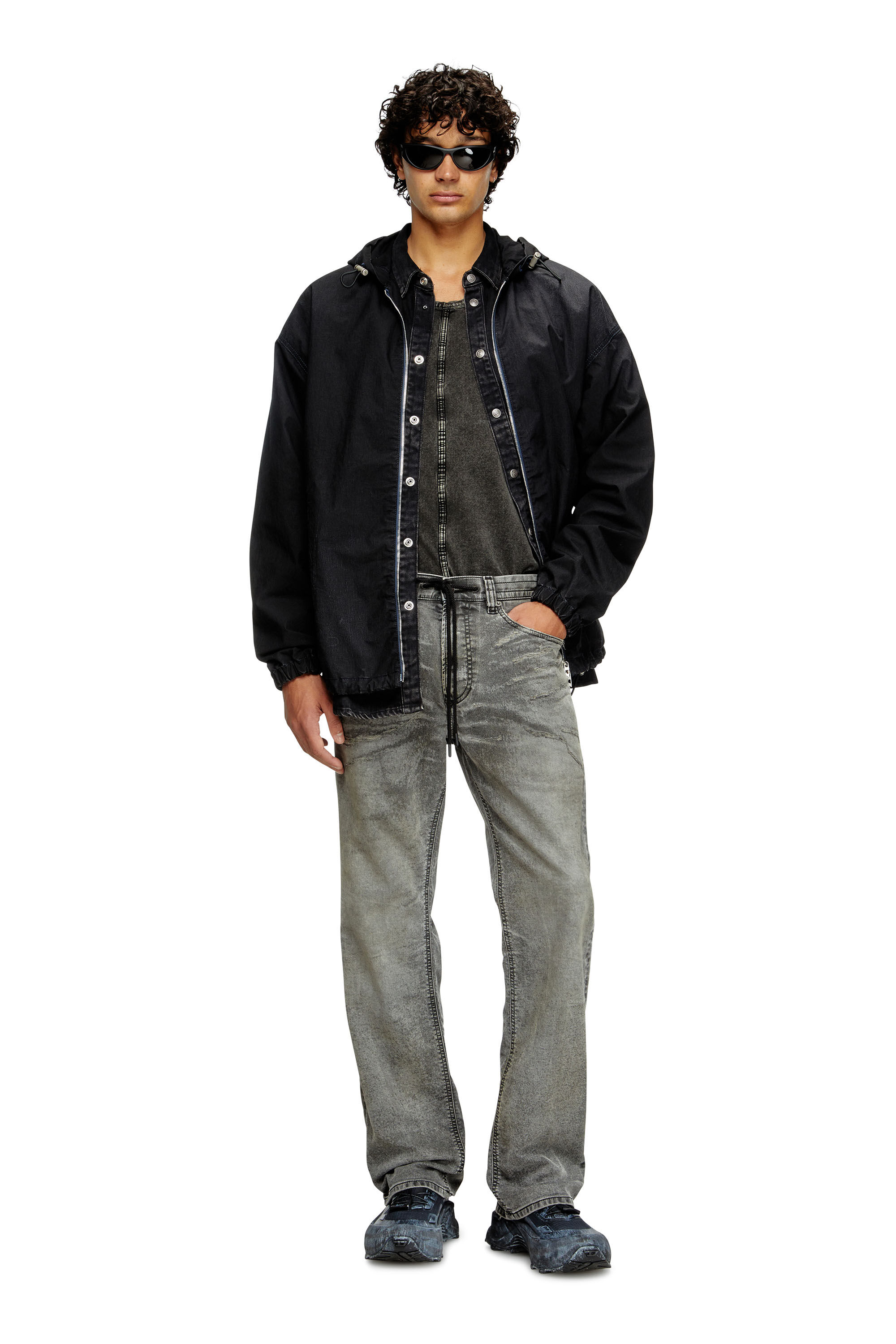 Diesel - Man's Relaxed 2080 D-Reel Joggjeans® 09M35, Black/Dark grey - 1