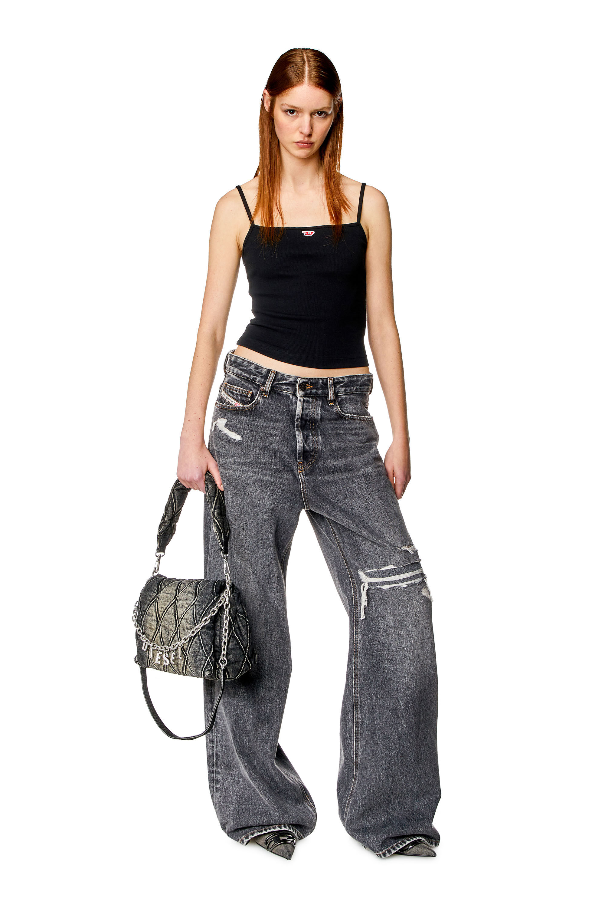 1996 D-Sire Woman: Relaxed Black/Dark grey Baggy Jeans | Diesel