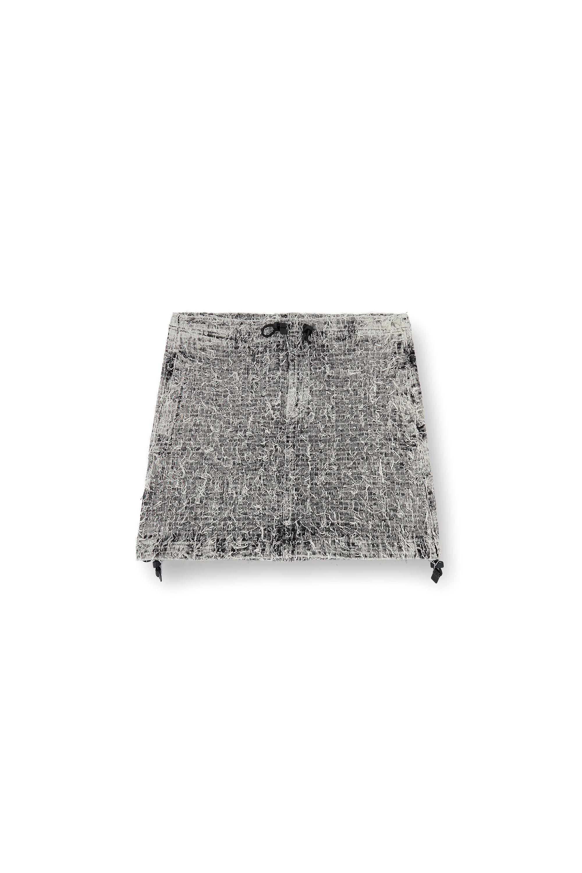 Women's Mini skirt in bouclé denim | Grey | Diesel Women's Mini skirt in bouclé denim | Grey | Diesel