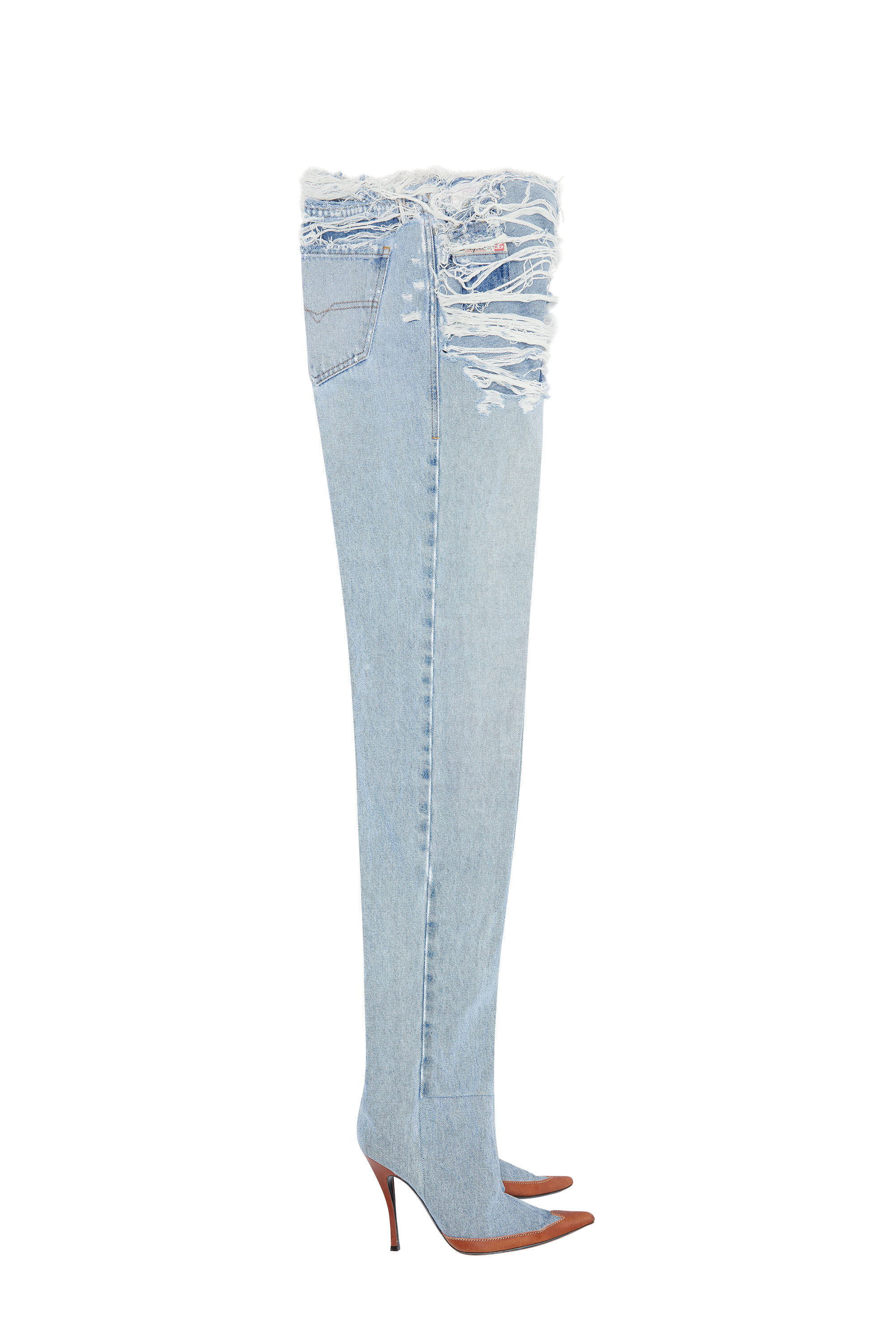 Diesel - Straight Jeans 1956 D-Tulip 007N7, Woman's Straight Jeans - 1956 D-Tulip in Light Blue - 2