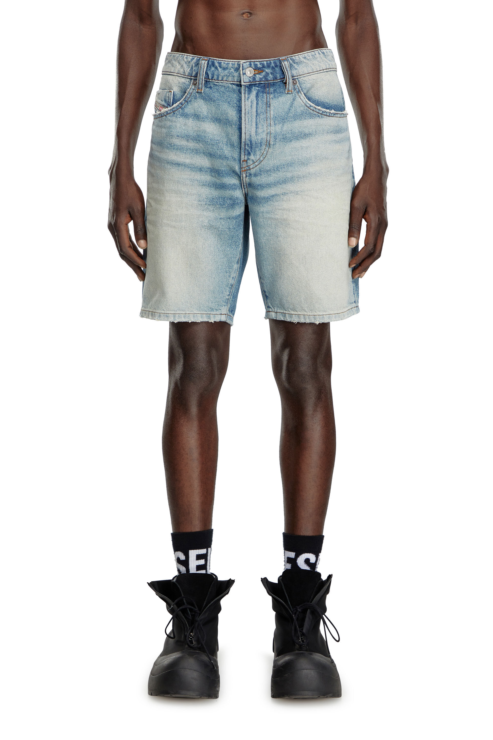 Diesel - D-FIN, Pantalones cortos vaqueros slim Hombre in Azul marino - 3