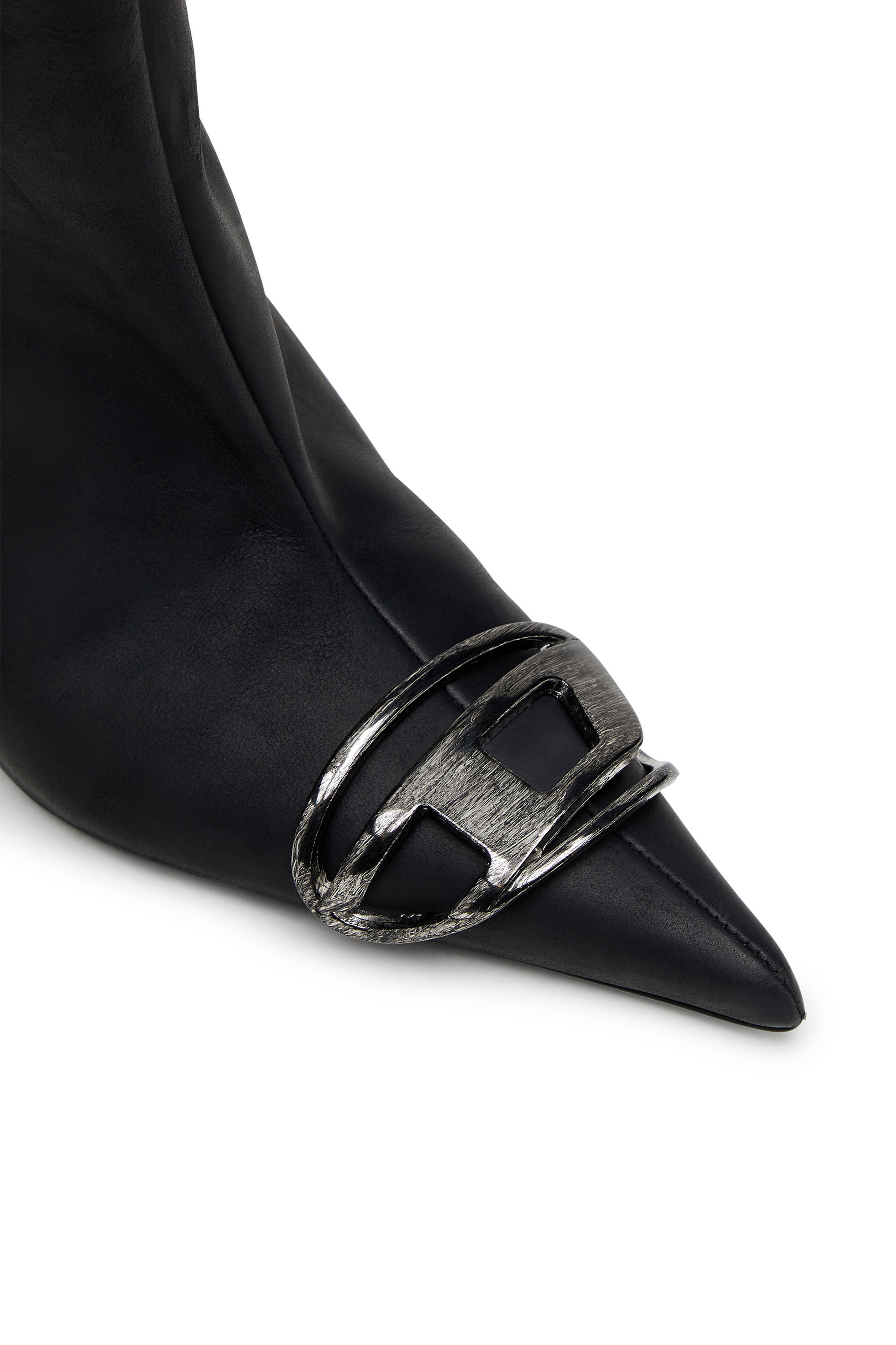 Diesel - D-VENUS 40 KB TUBE, Botas hasta la rodilla en cuero aceitado Mujer in Negro - 5