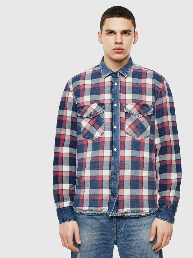 Mens Shirts Cotton Denim Diesel Online Store Us