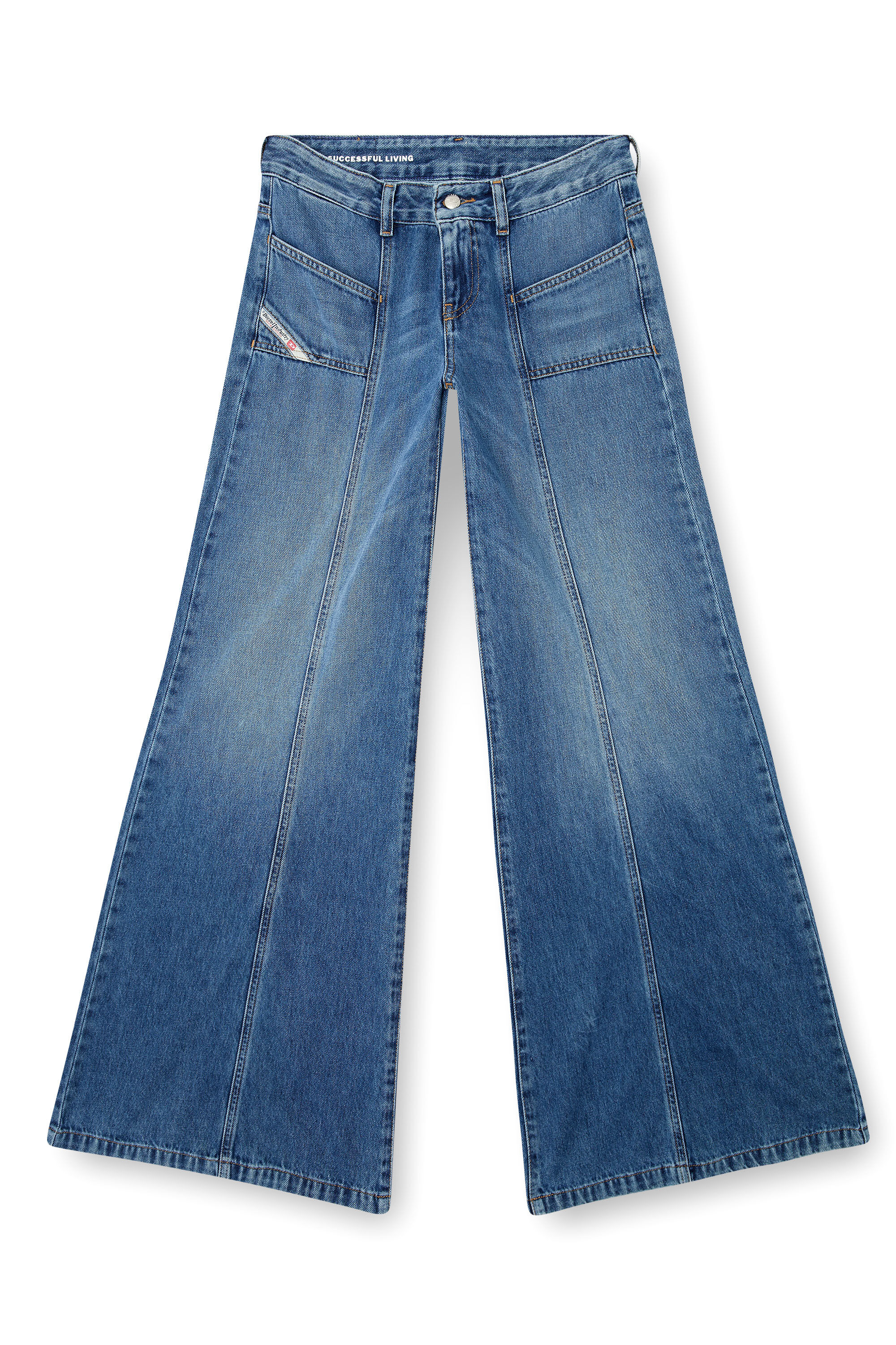Diesel - Flare Jeans D-Akii 09M56 Mujer, Azul medio - 2