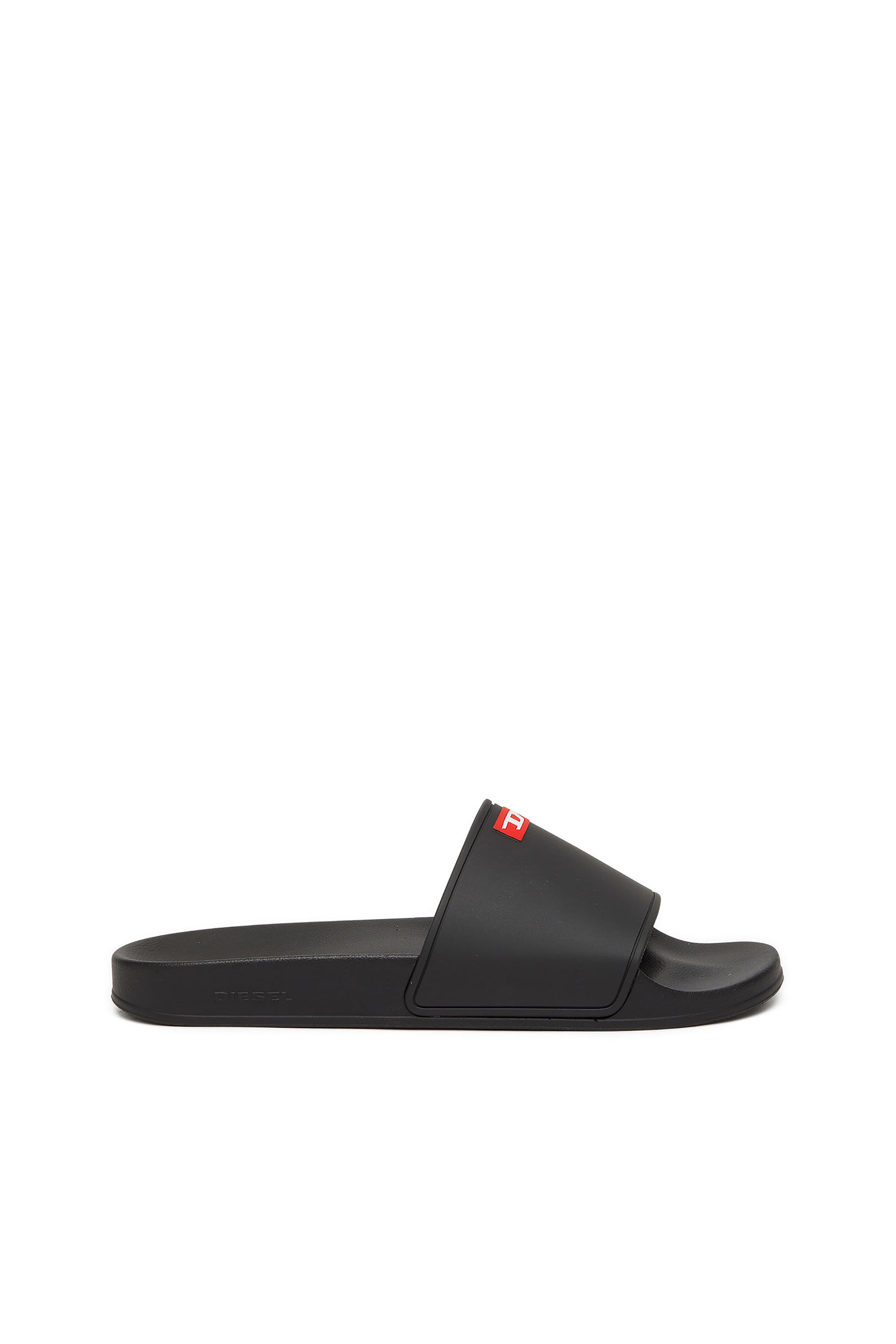 DIESEL | SA-SLIDE D OVAL W BLACK サンダル Women's Sa-Slide D-Denim slides with embossed strap | Black