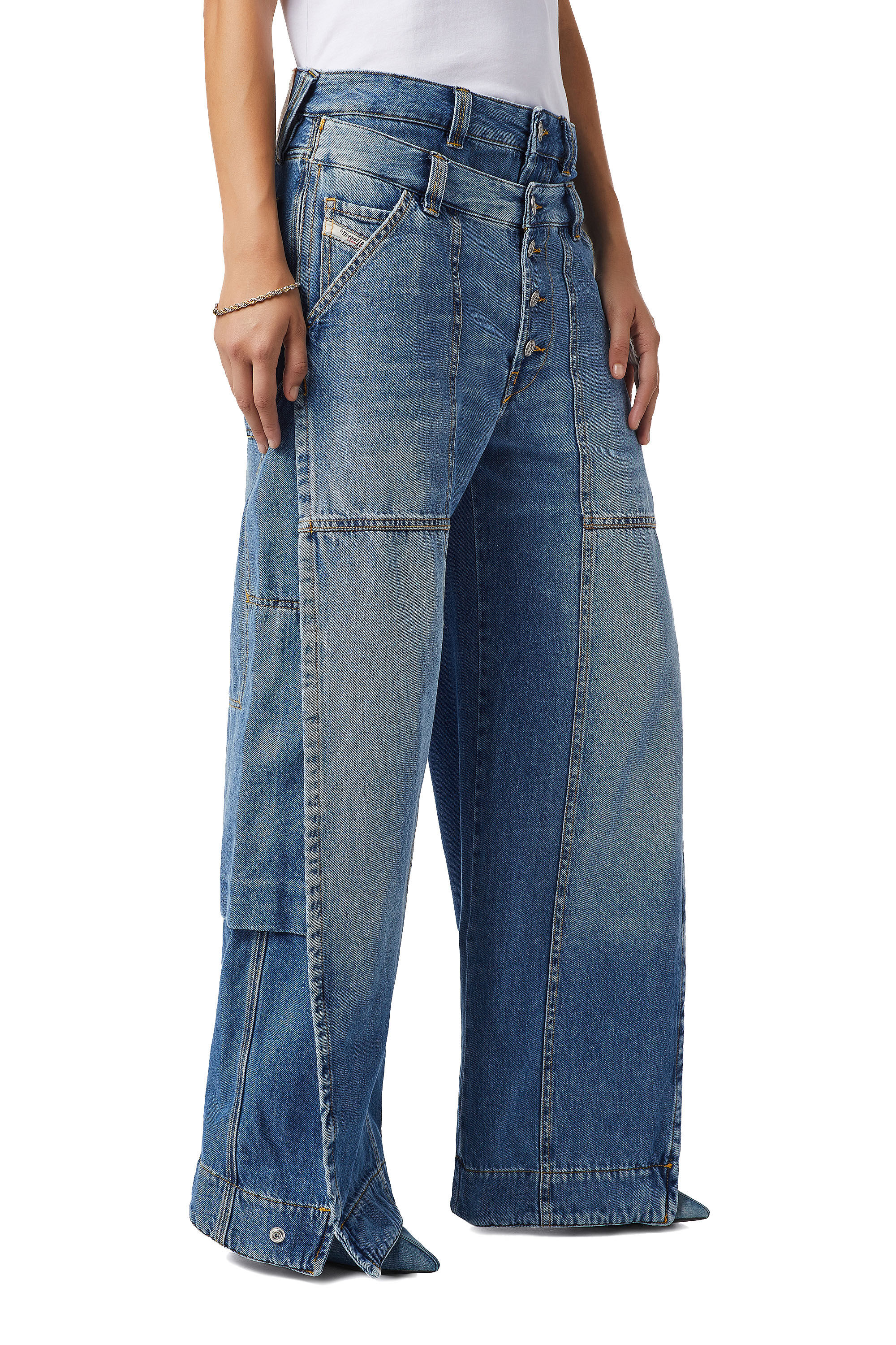 Miscellaneous goods Accordingly All the time D-LALY-SP1: Wide Medium blue Jeans | Diesel