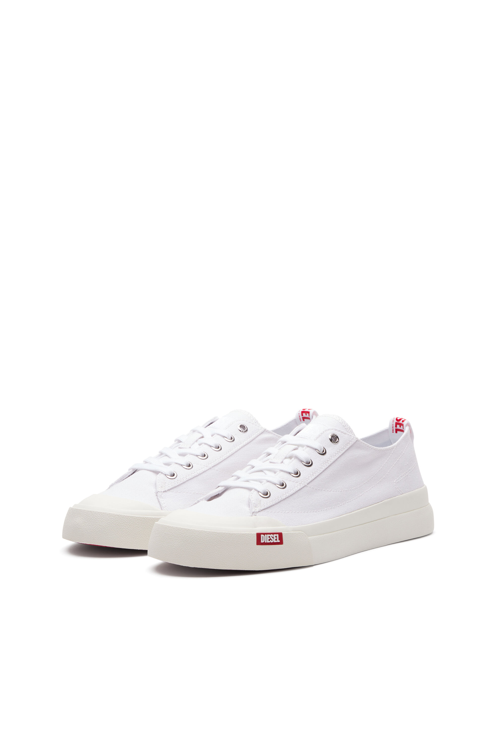 Men's S-Athos Mid - High-top canvas sneakers oval patch | Diesel