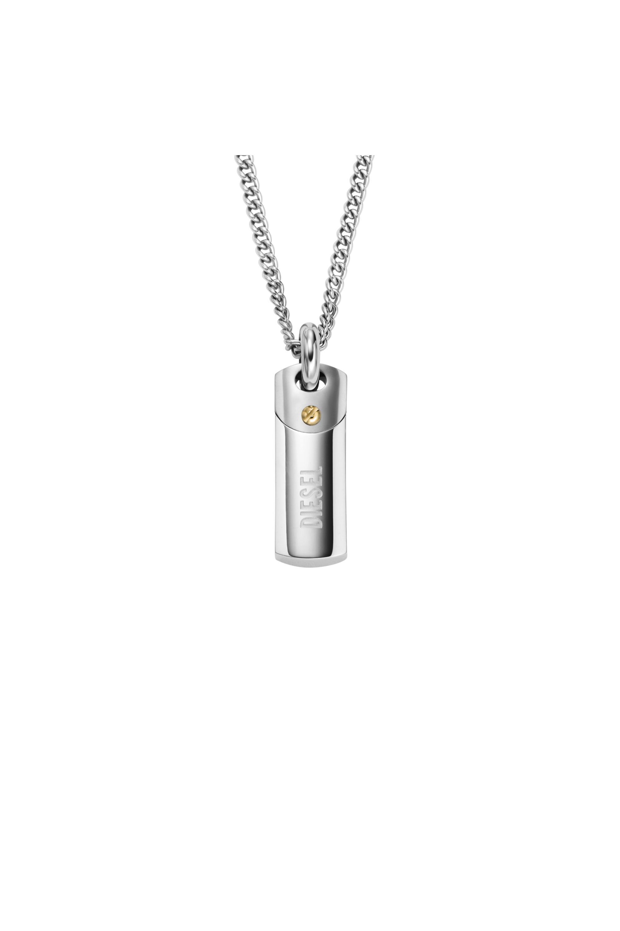 DIESEL ディーゼル タグ ドッグタグ ネックレス シルバー DX1116