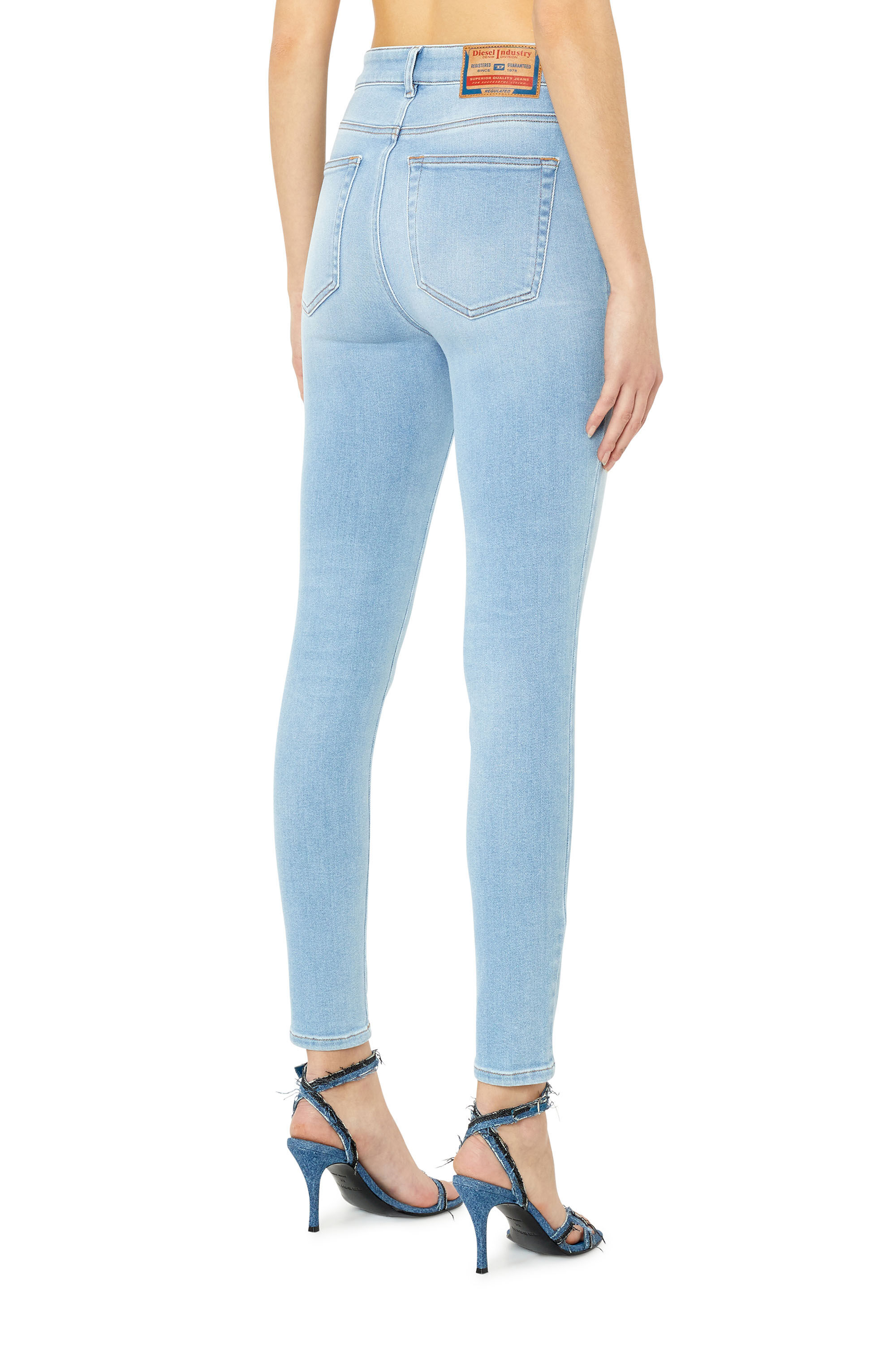 Women's Skinny Cargo Jeans | Blue | Diesel 1984 Slandy-High