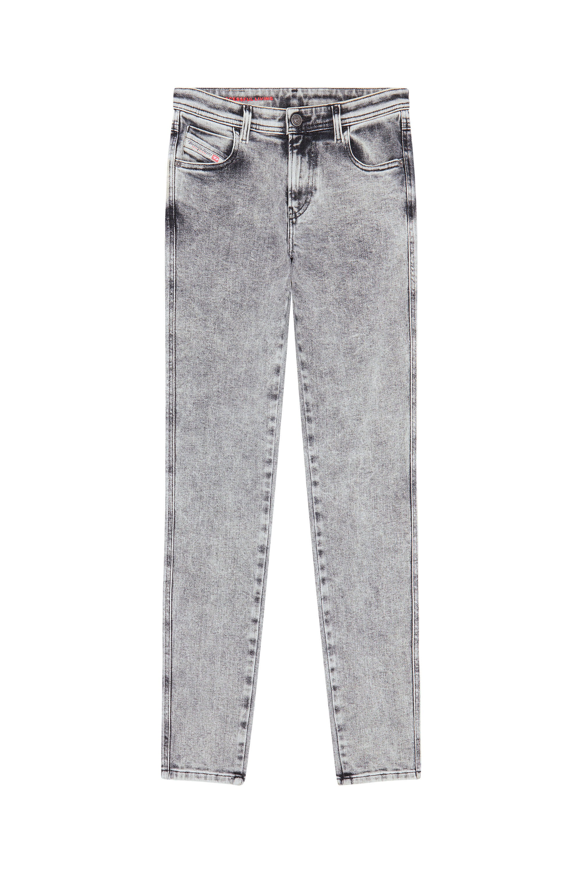 Diesel - Skinny Jeans 2015 Babhila 09D89, Gris Claro - Image 2
