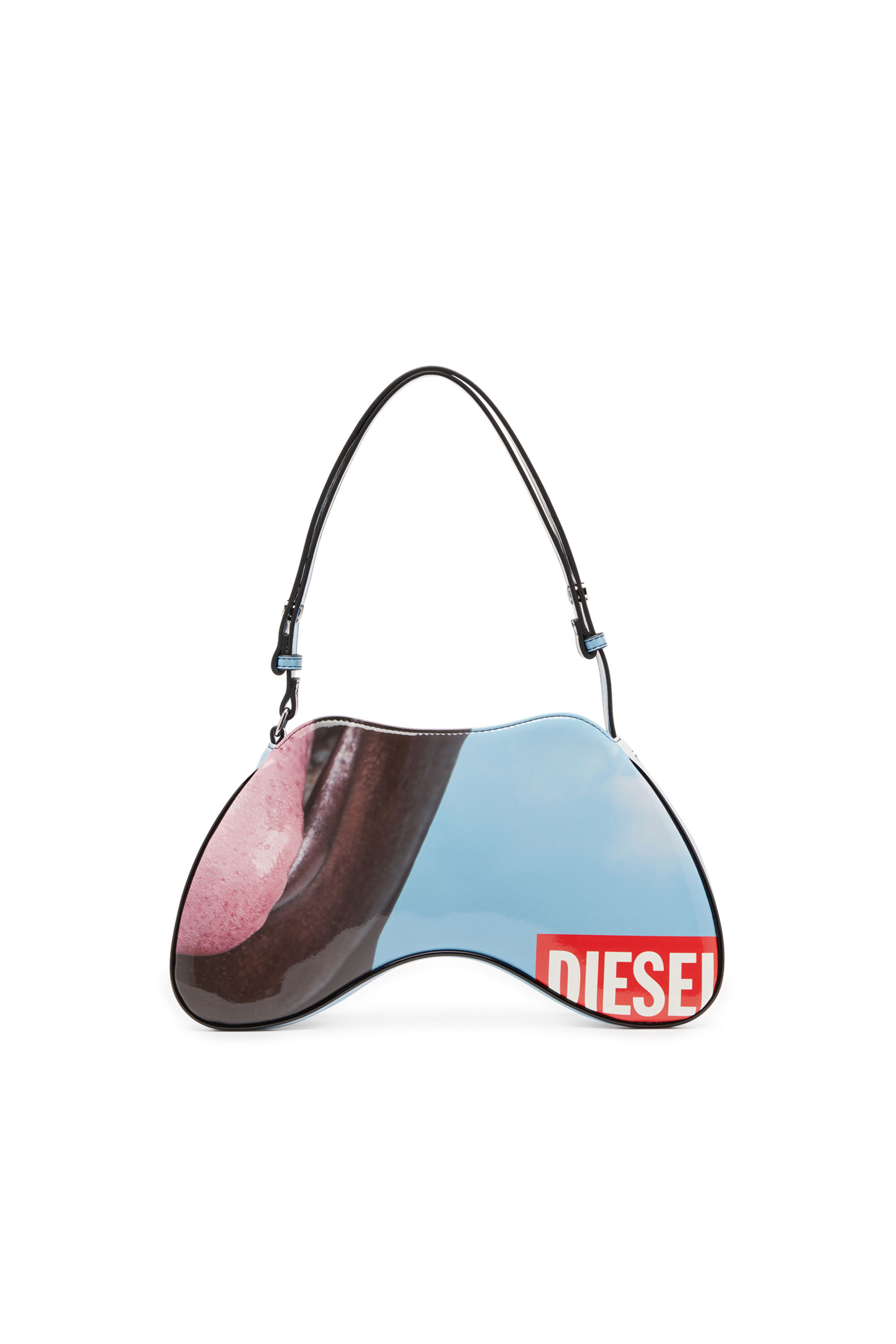 Women's Play-Shoulder bag in printed glossy PU | Multicolor | Diesel
