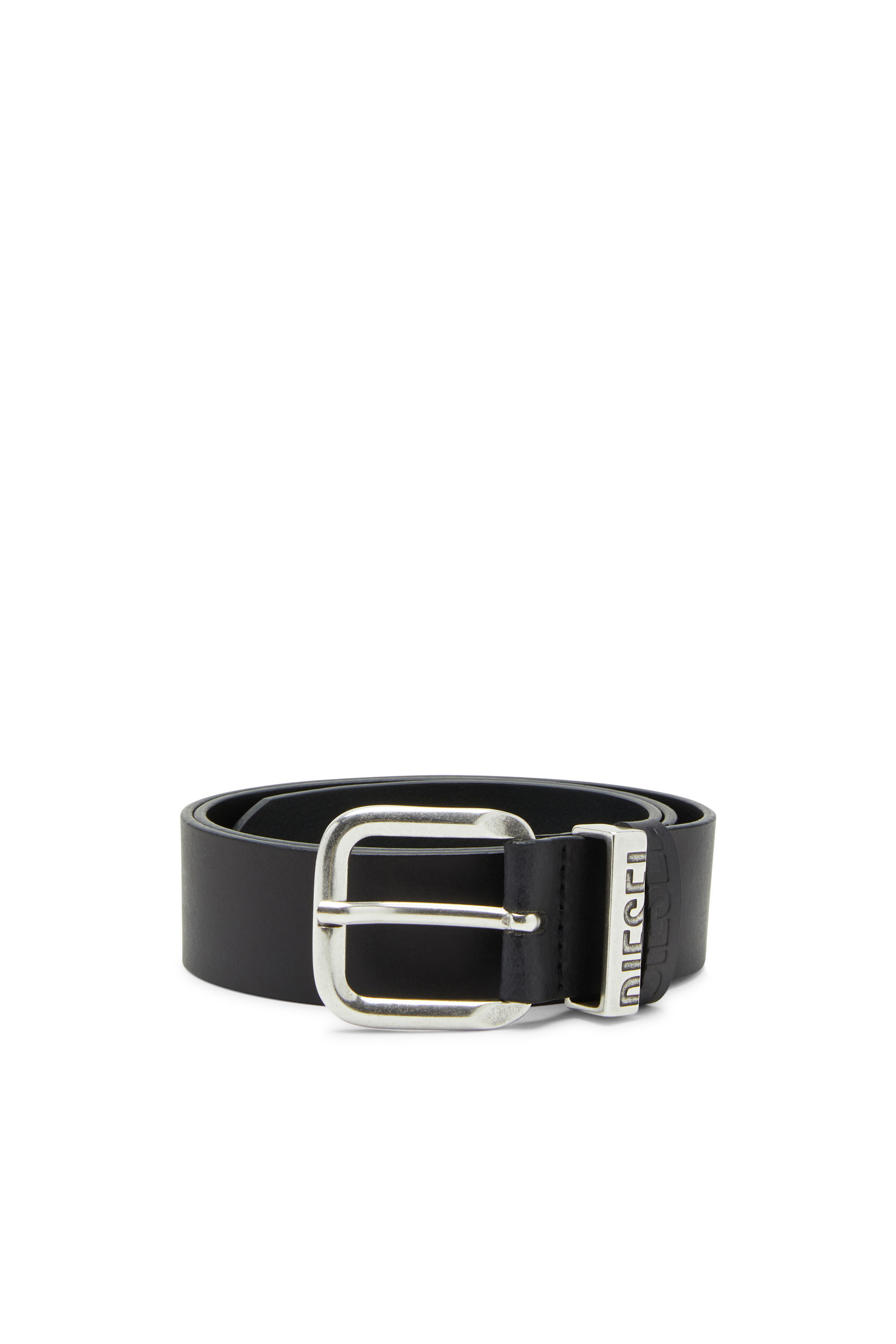 BVISIBLE Boy: Leather belt with metal and leather loop | Diesel