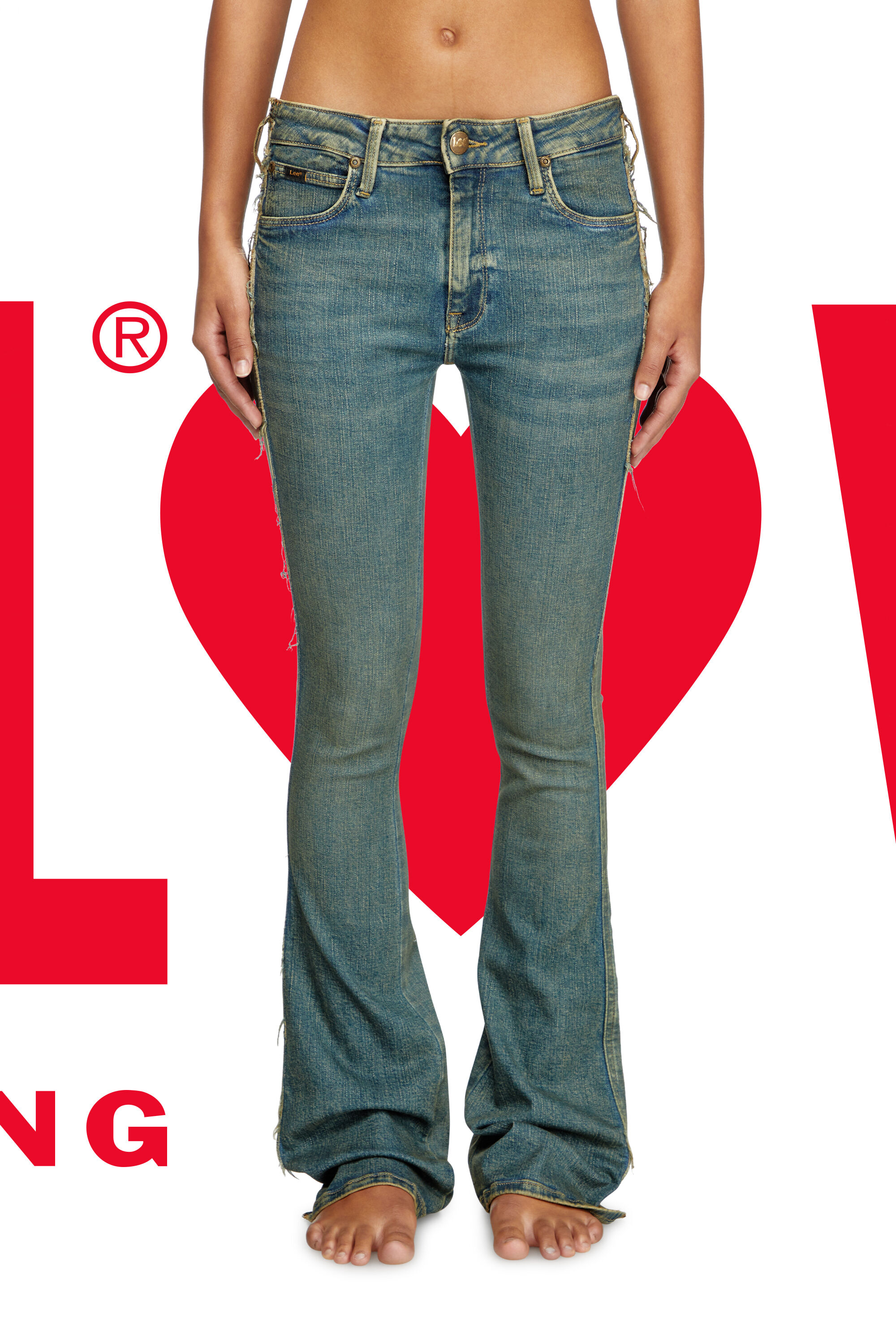 Diesel - Regular Jeans Dieseloves 02 09N01 Mujer, Azul Oscuro - 3