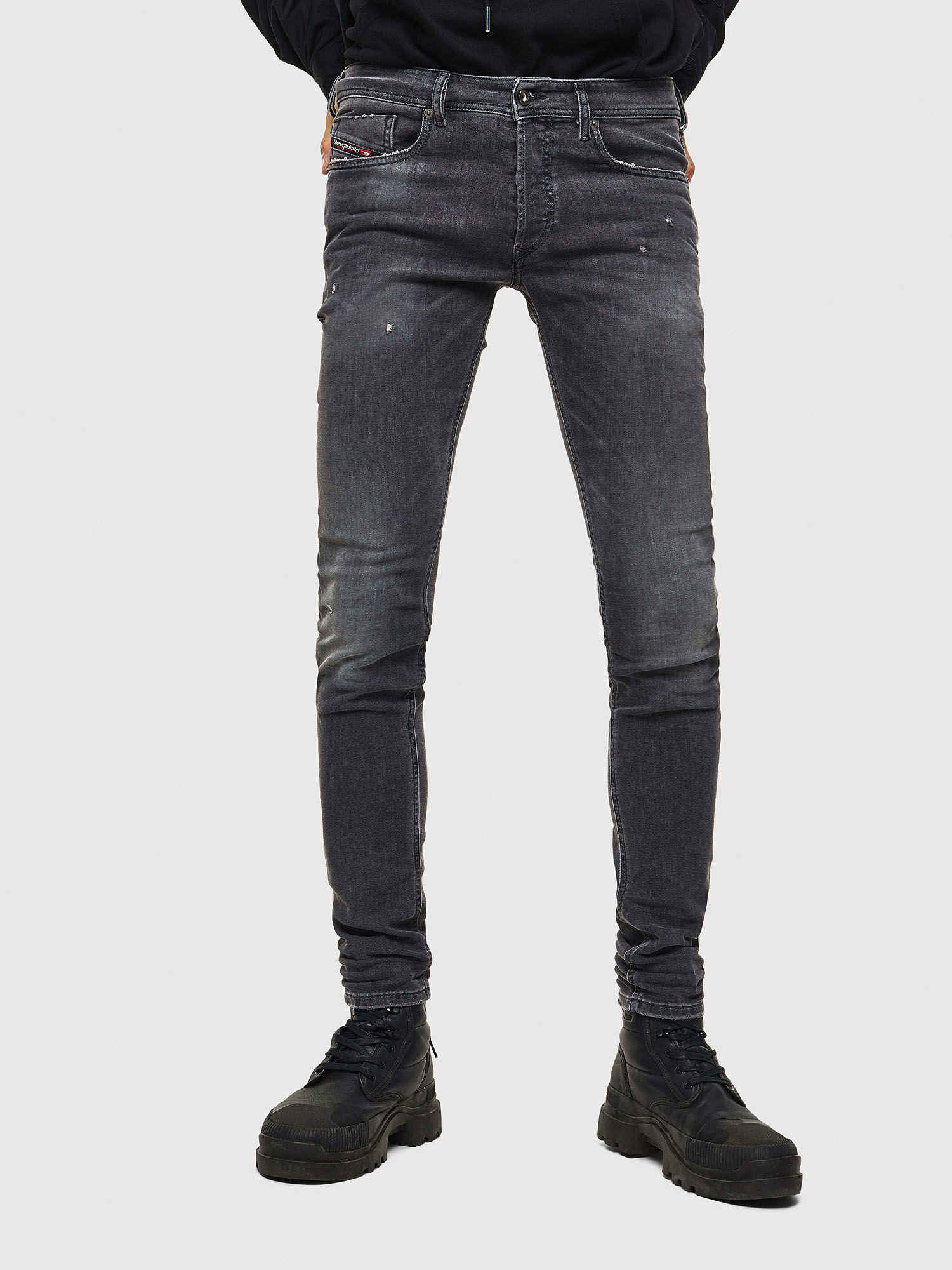 dark gray denim jeans