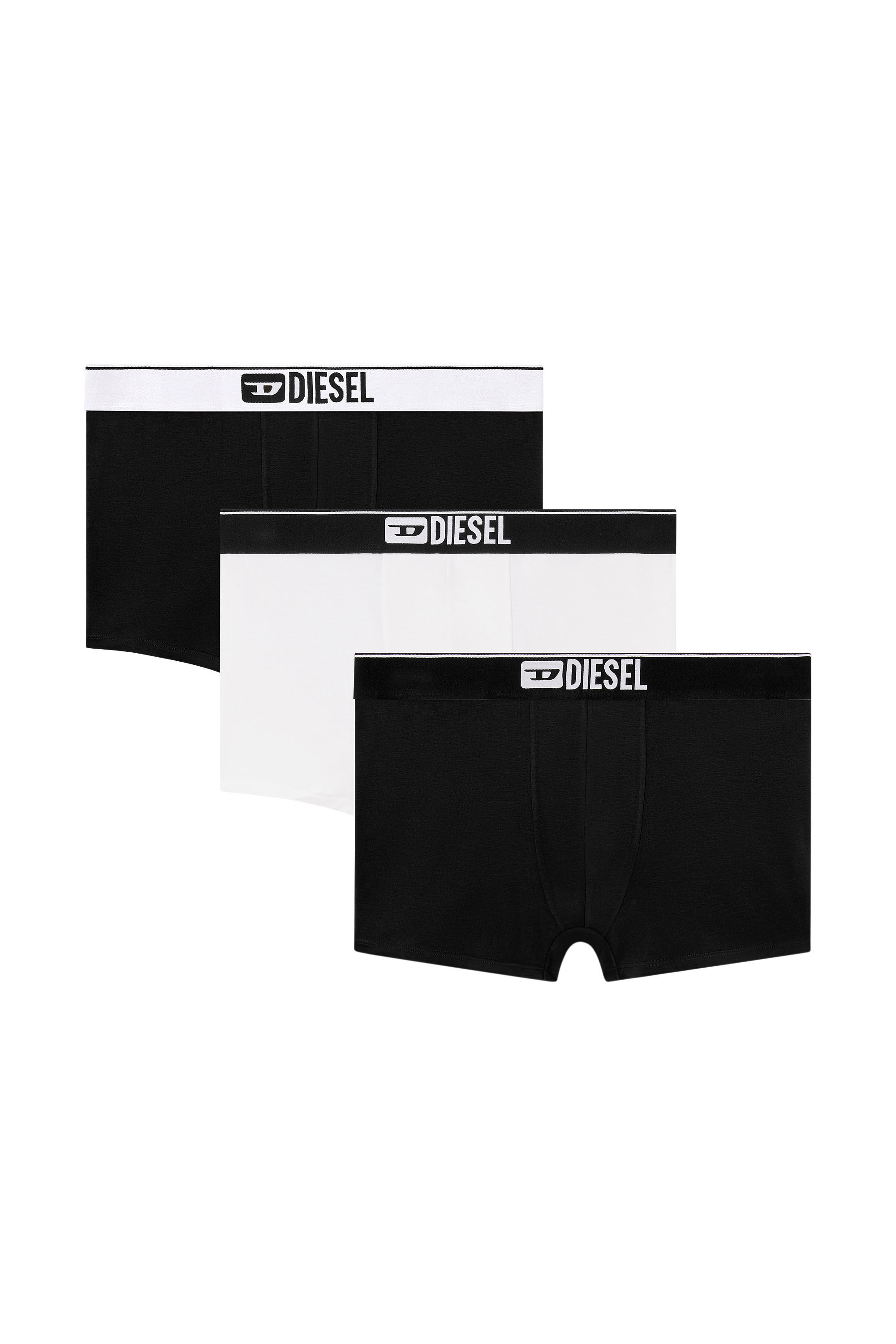 Diesel - UMBX-DAMIENTHREEPACK, Man's Three-pack of plain boxer in Black/White - 4