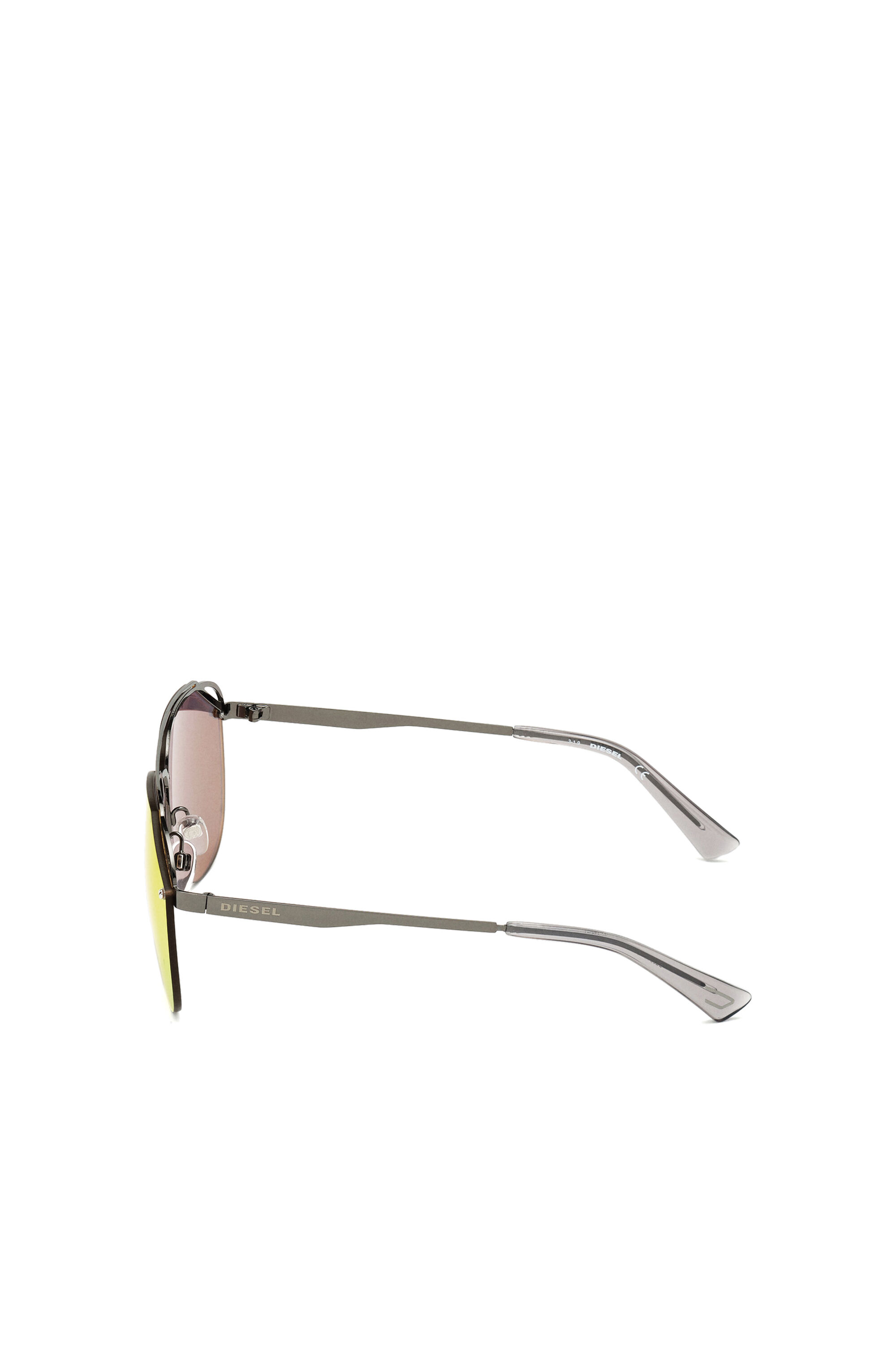 Diesel - DL0314, Gafas de sol pilot en metal Hombre in Gris - 4