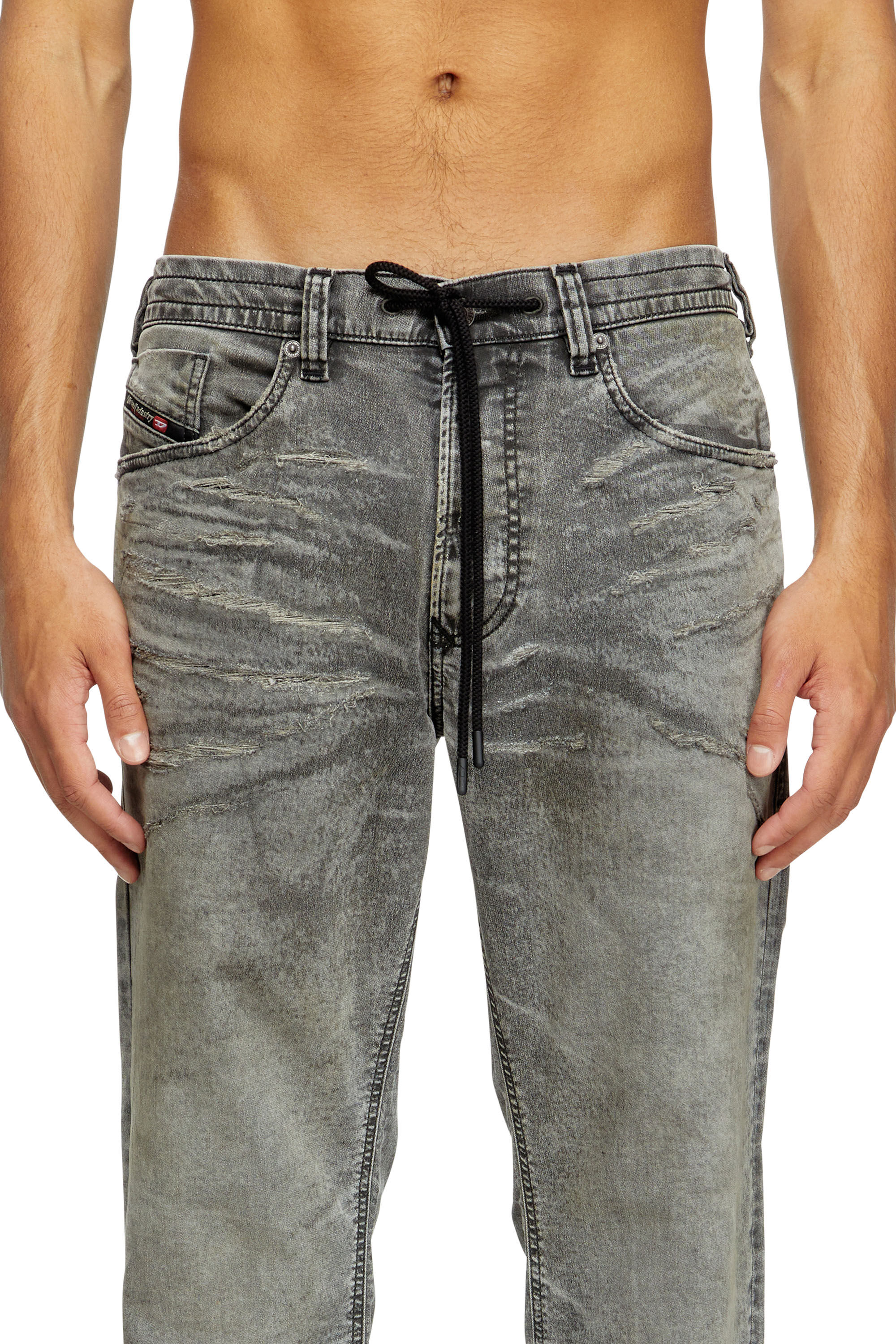 Diesel - Man's Relaxed 2080 D-Reel Joggjeans® 09M35, Black/Dark grey - 5