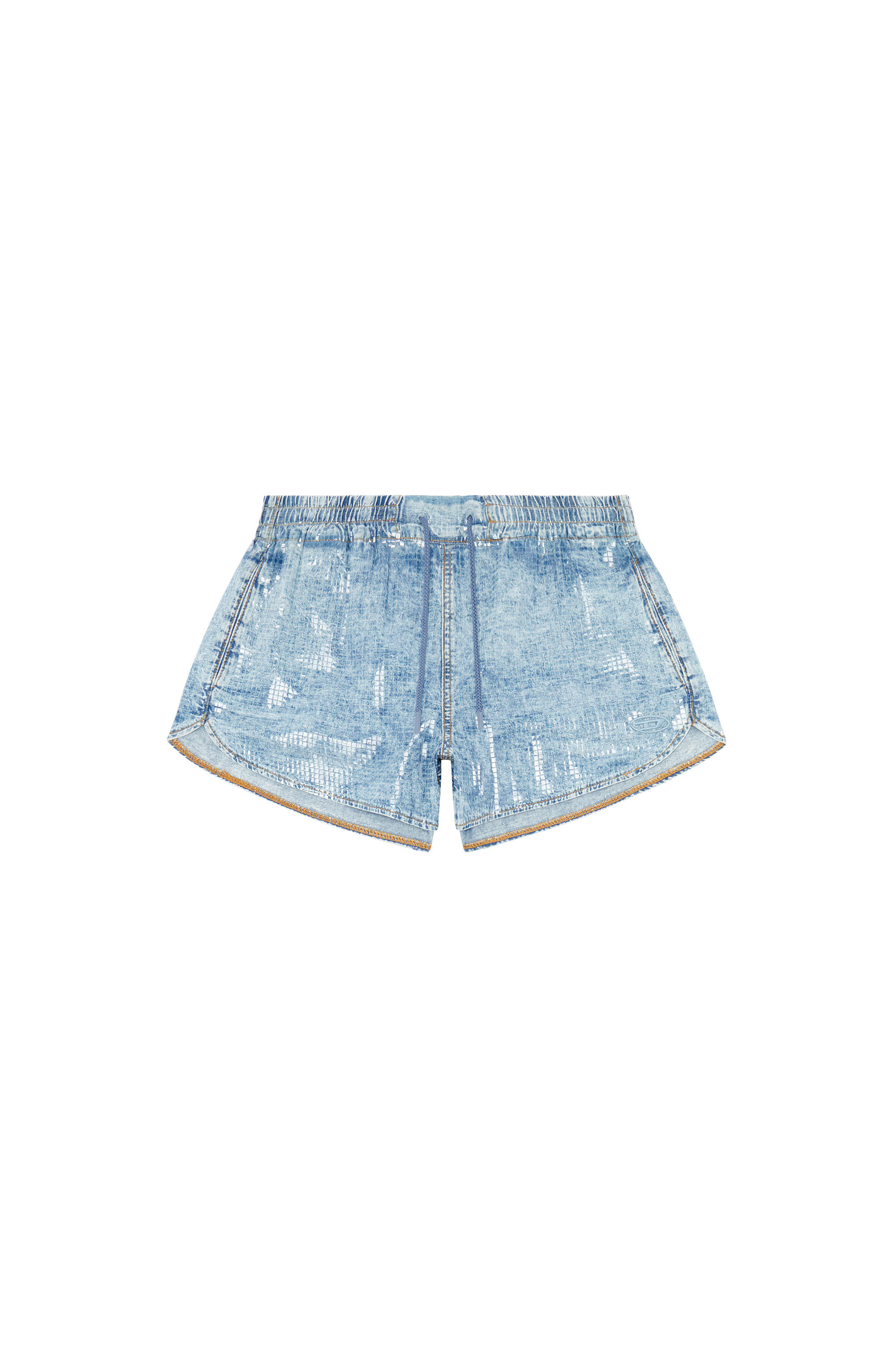Women s Track shorts in sequin Denim Blue Diesel Denim Set
