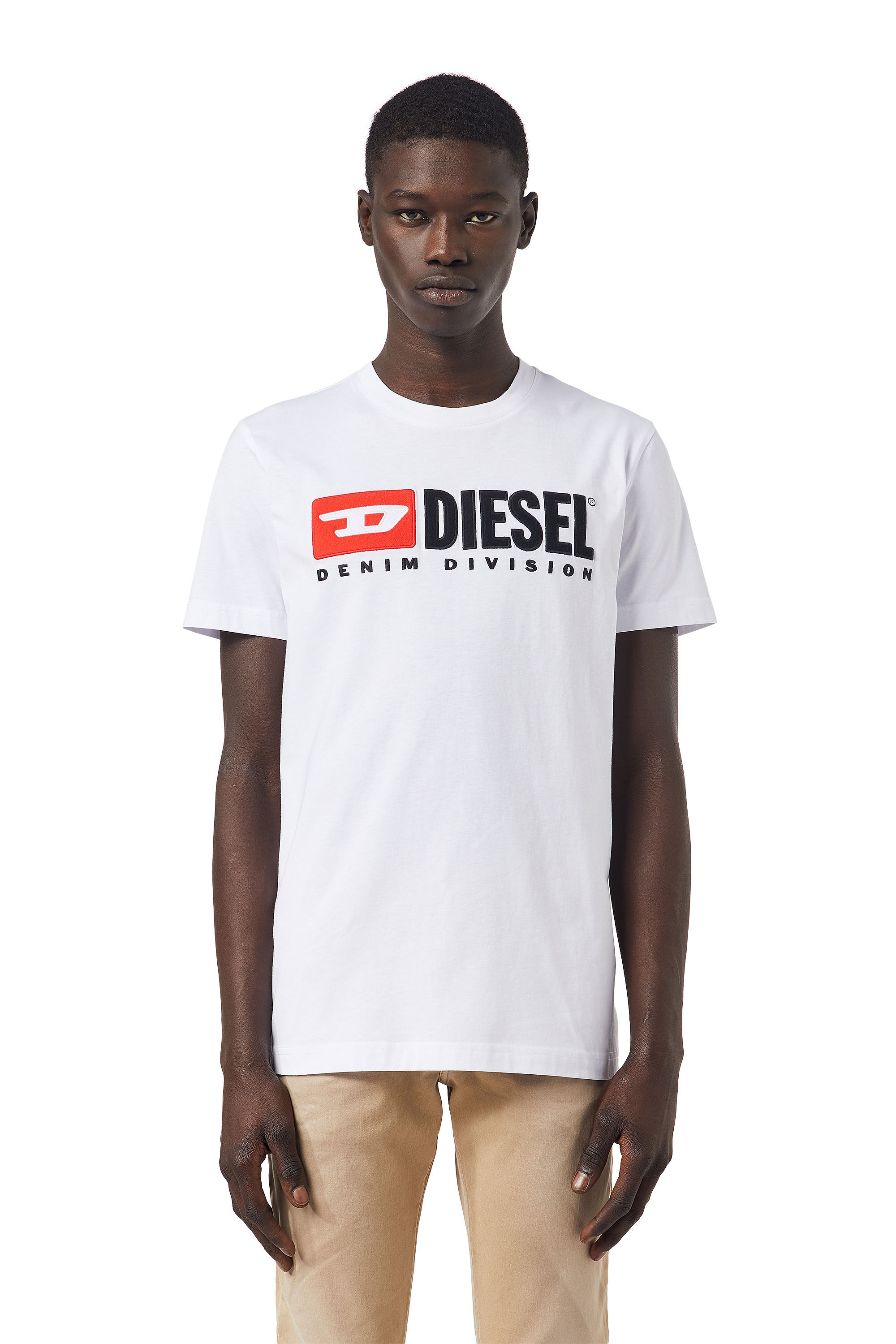 洗練されたデザイン T-Reg-Div Tシャツ DIESELロゴ ホワイト M