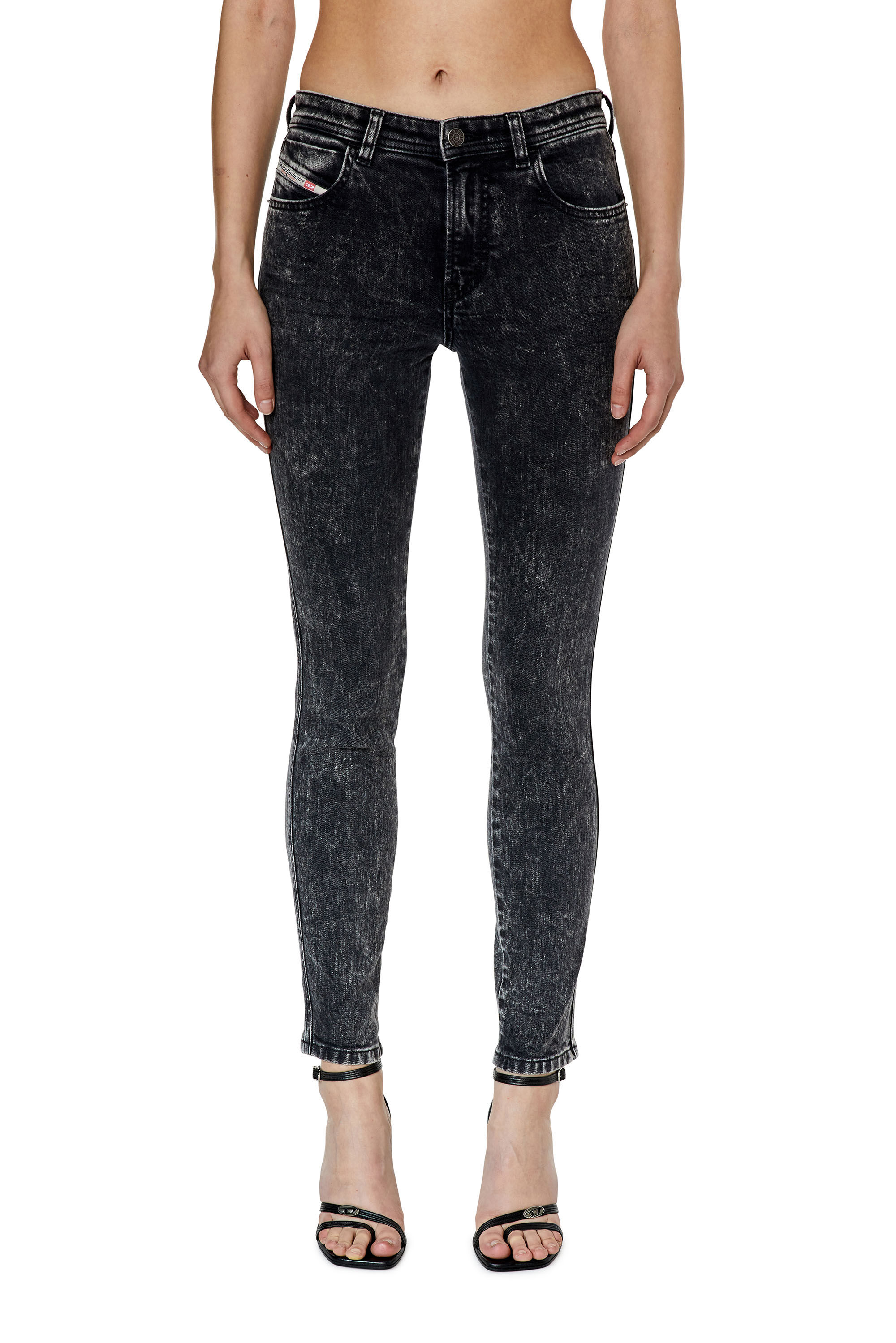 Diesel - Skinny Jeans 2015 Babhila 0ENAN, Negro/Gris oscuro - Image 3