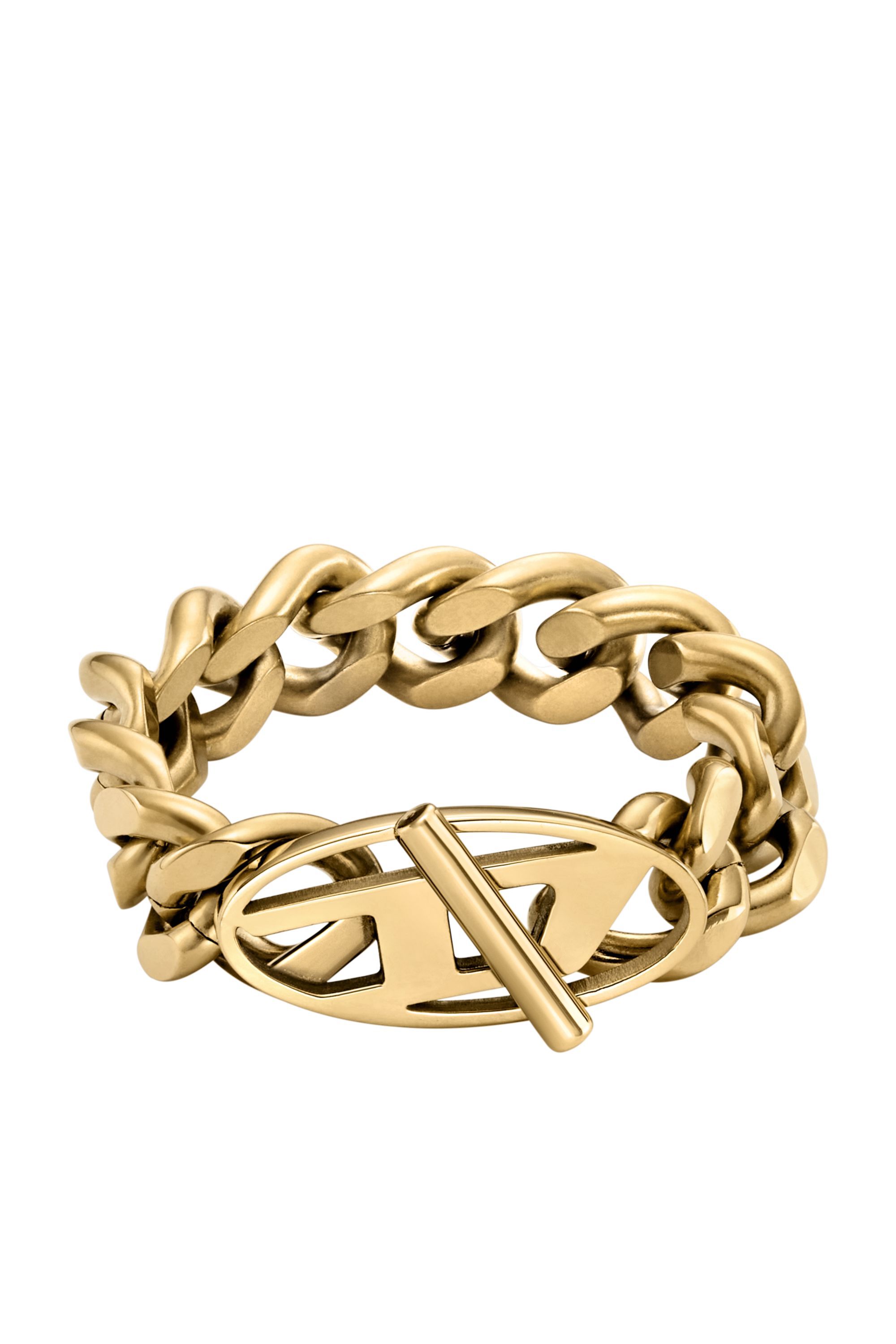 Diesel Gold-Tone Stainless Steel Soft Chain Ring