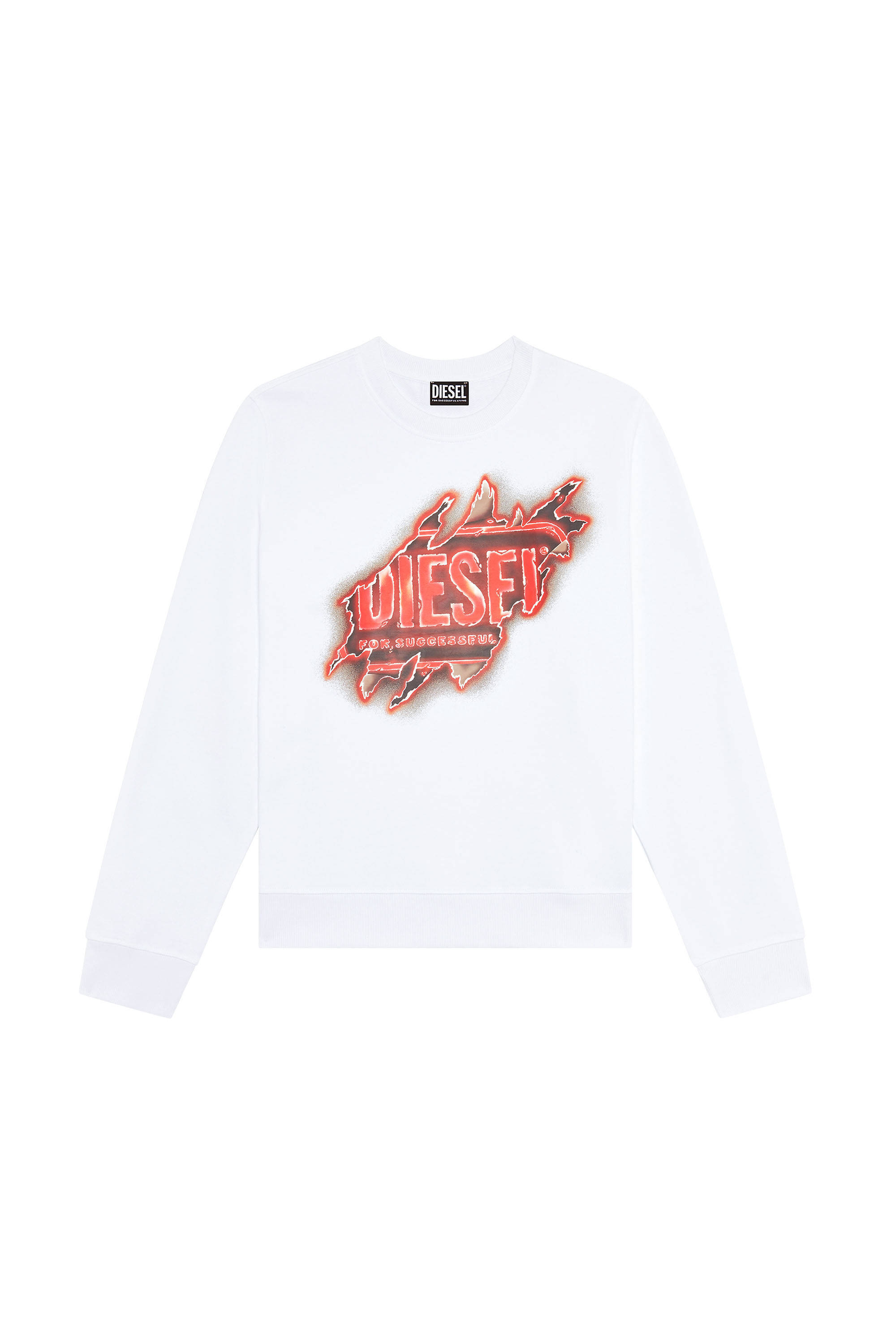 S GINN E9 Man Sweatshirt with peel effect logo print Diesel