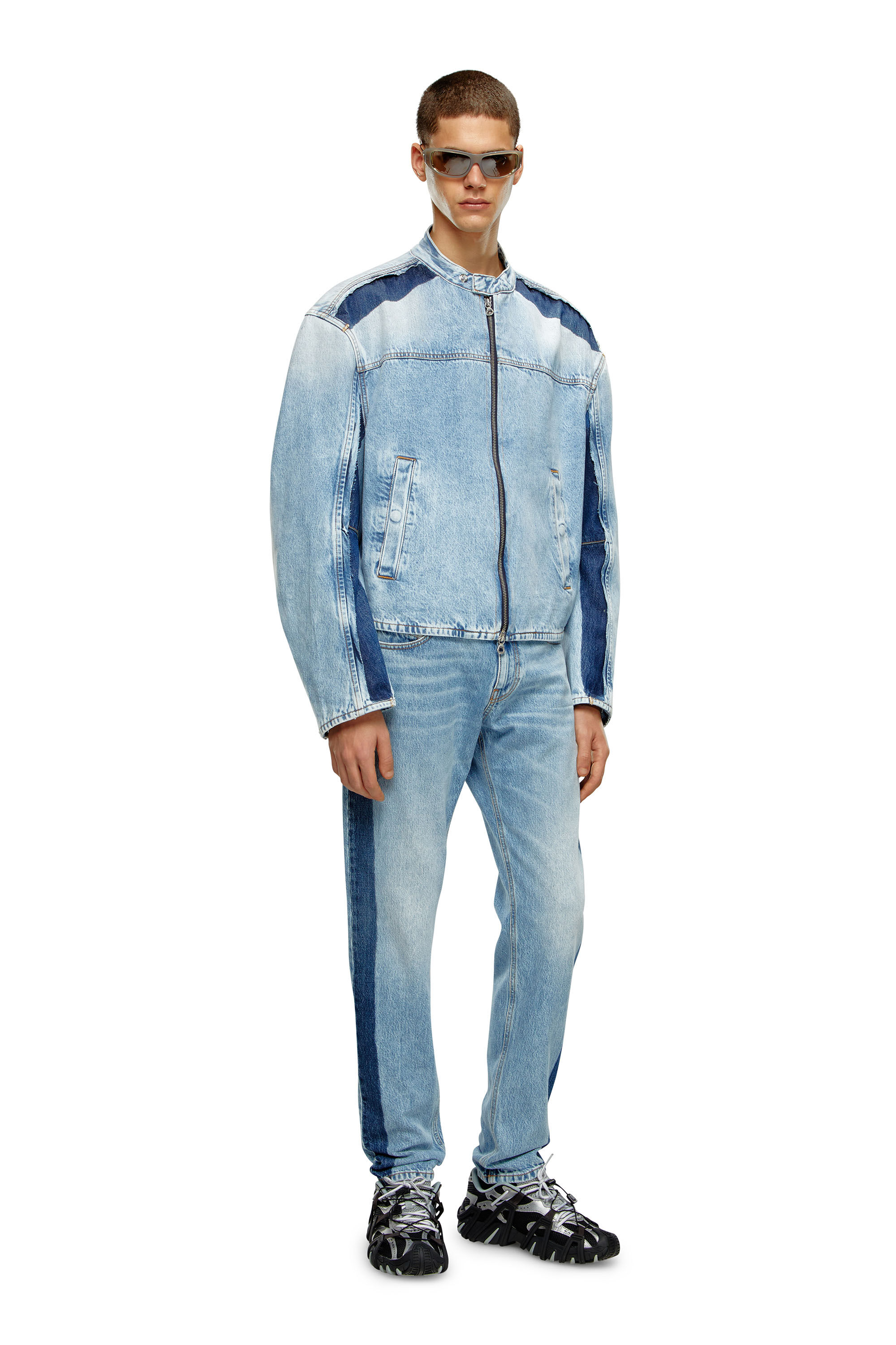 レビュー高評価アイテム特集｜ファッション通販 Men's Zipped Set Denim Diesel | Blue | Denim two-tone in Jacket ジャケット・アウター