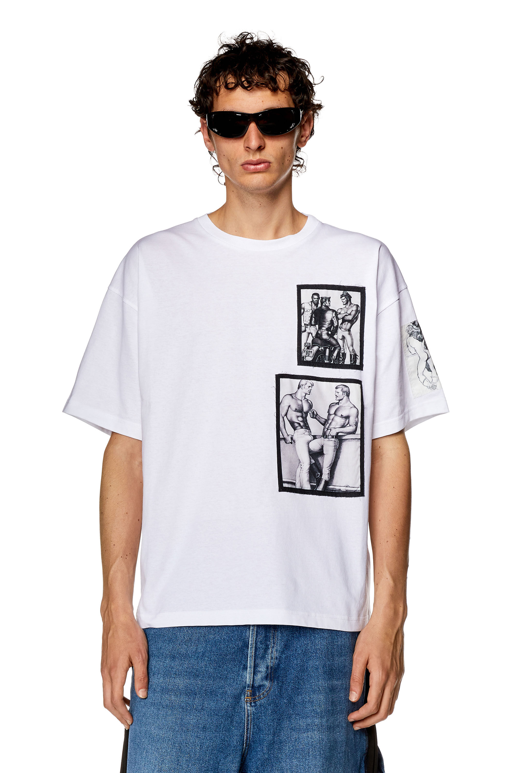 Women's Boxy T-shirt with prints and patches | PR-T-NLABEL-23A Diesel